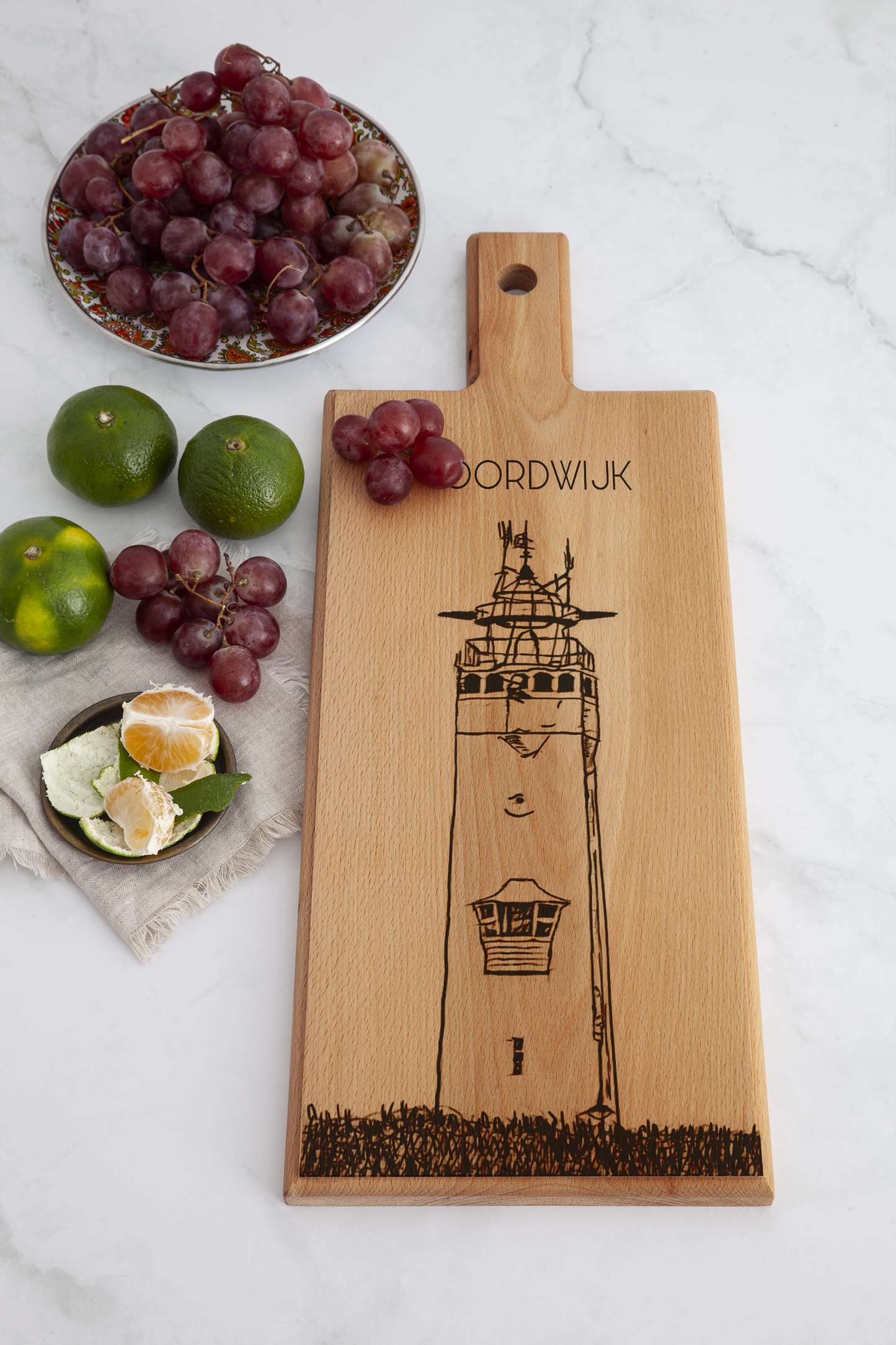 Noordwijk Vuurtoren Wooden Serving Board – 49 x 17 cm