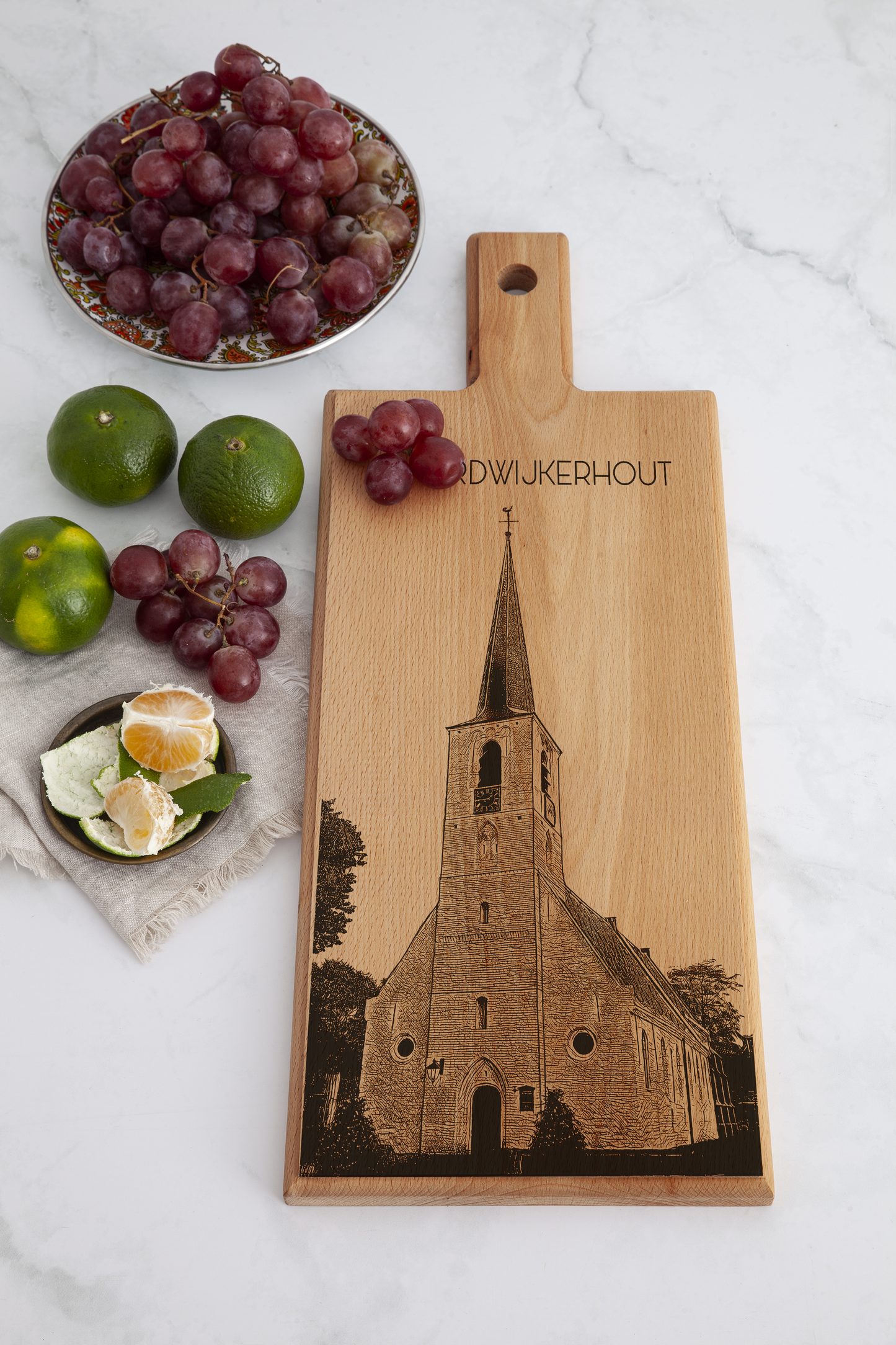 Noordwijkerhout Witte Kerk Wooden Serving Board – 49 x 17 cm