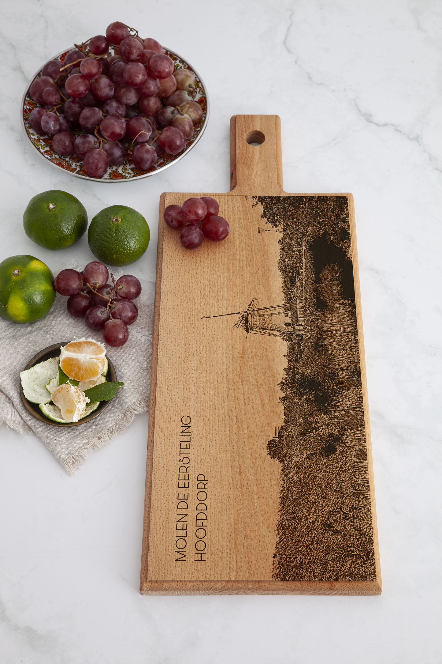 Hoofddorp Molen De Eersteling – Wooden Serving Board (49 × 17 cm)