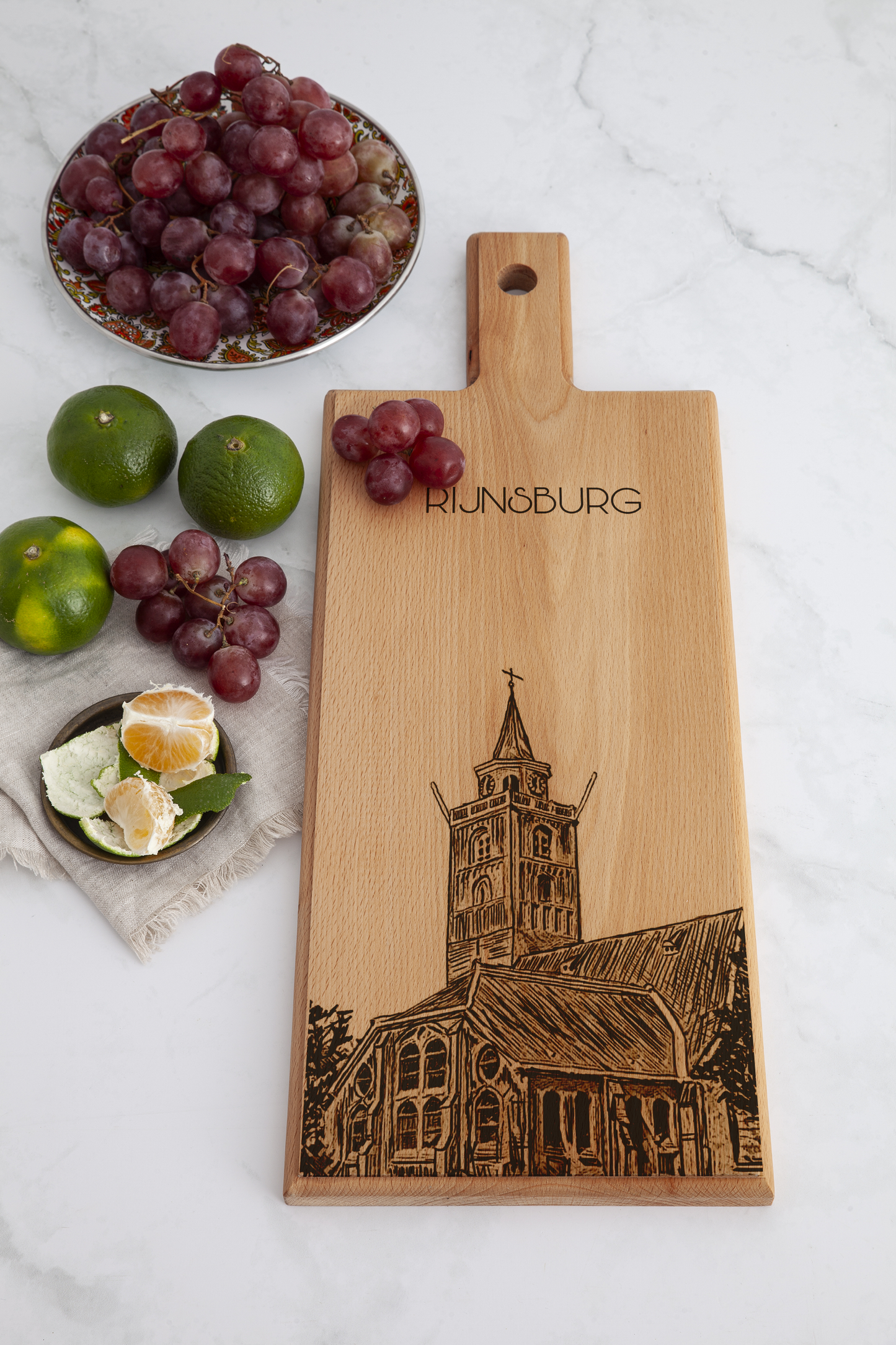 Rijnsburg Grote Kerk Wooden Serving Board – 49 x 17 cm