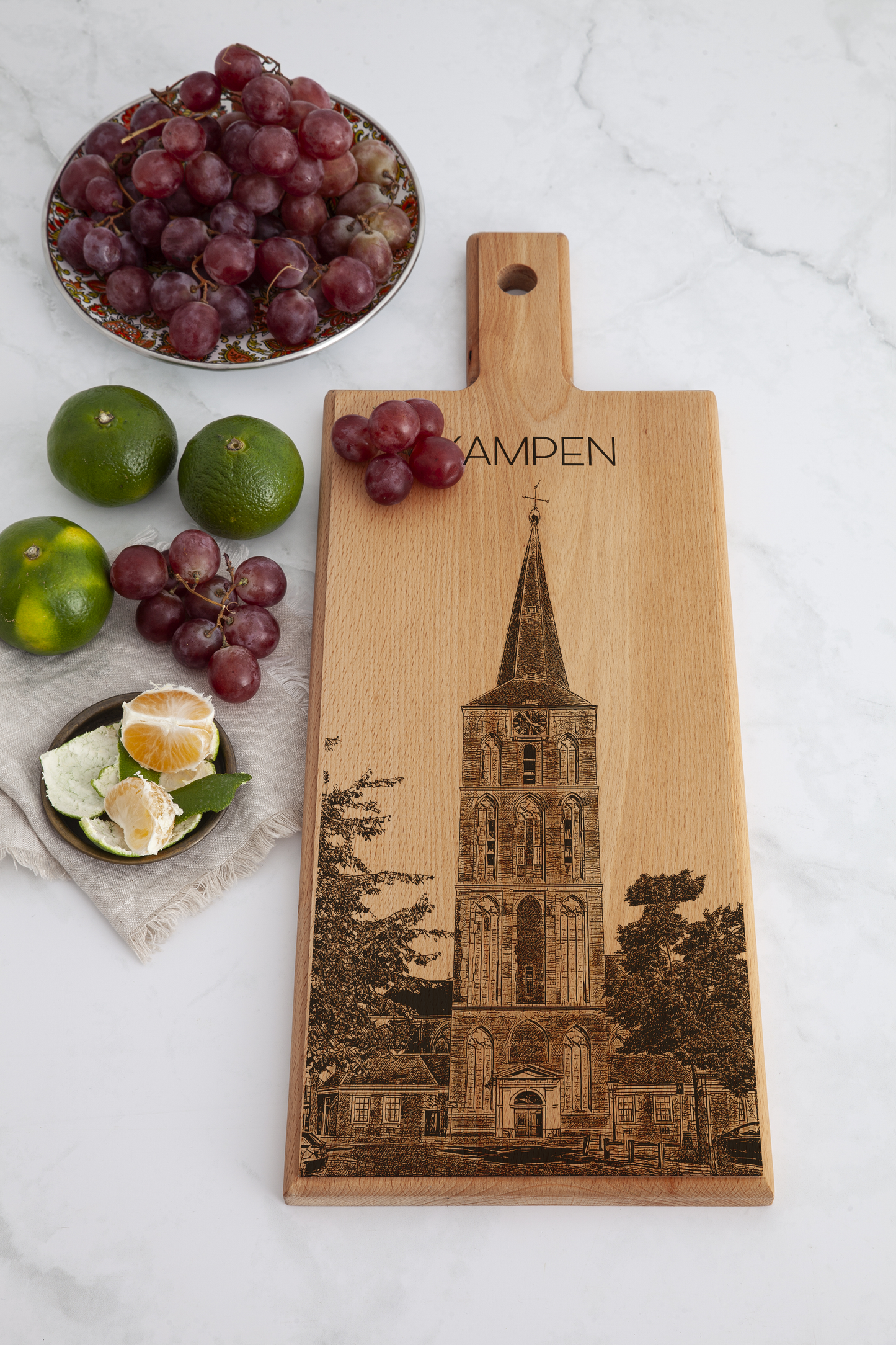 Kampen Bovenkerk – Houten Serveerplank (49 × 17 cm)