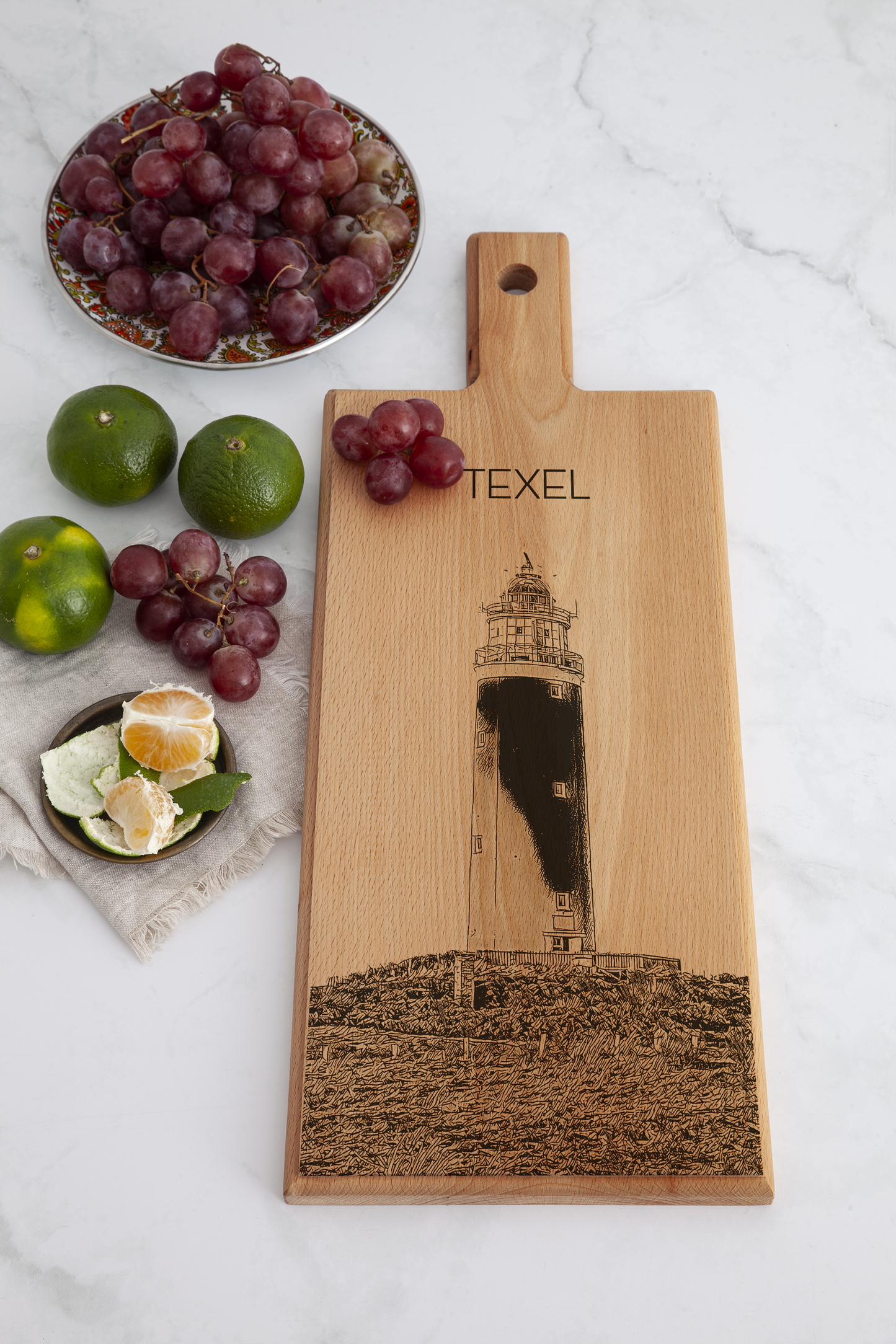 Texel Lighthouse Wooden Serving Board – 49 x 17 cm