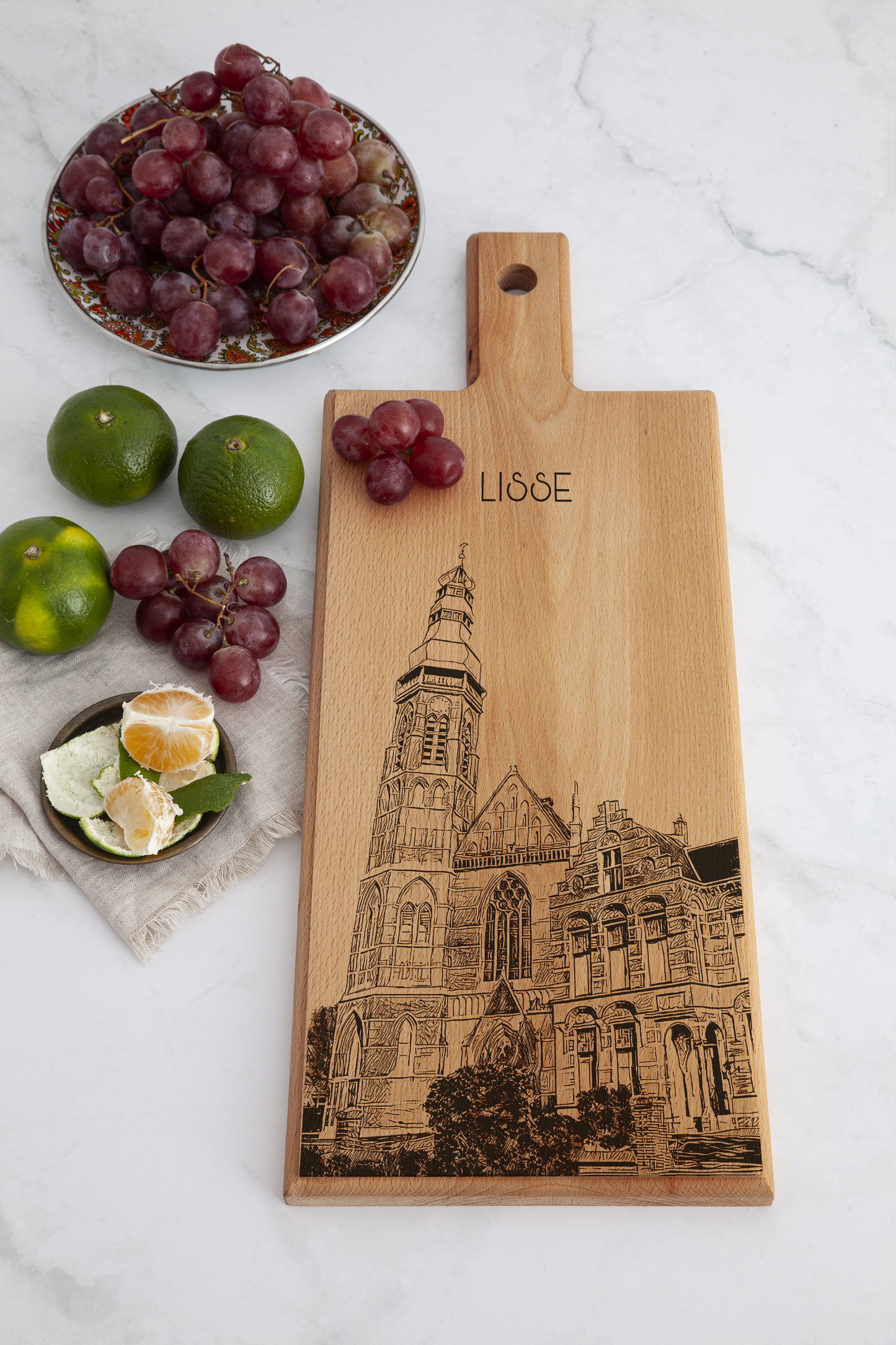Lisse St. Agatha Church Wooden Serving Board – 49 x 17 cm