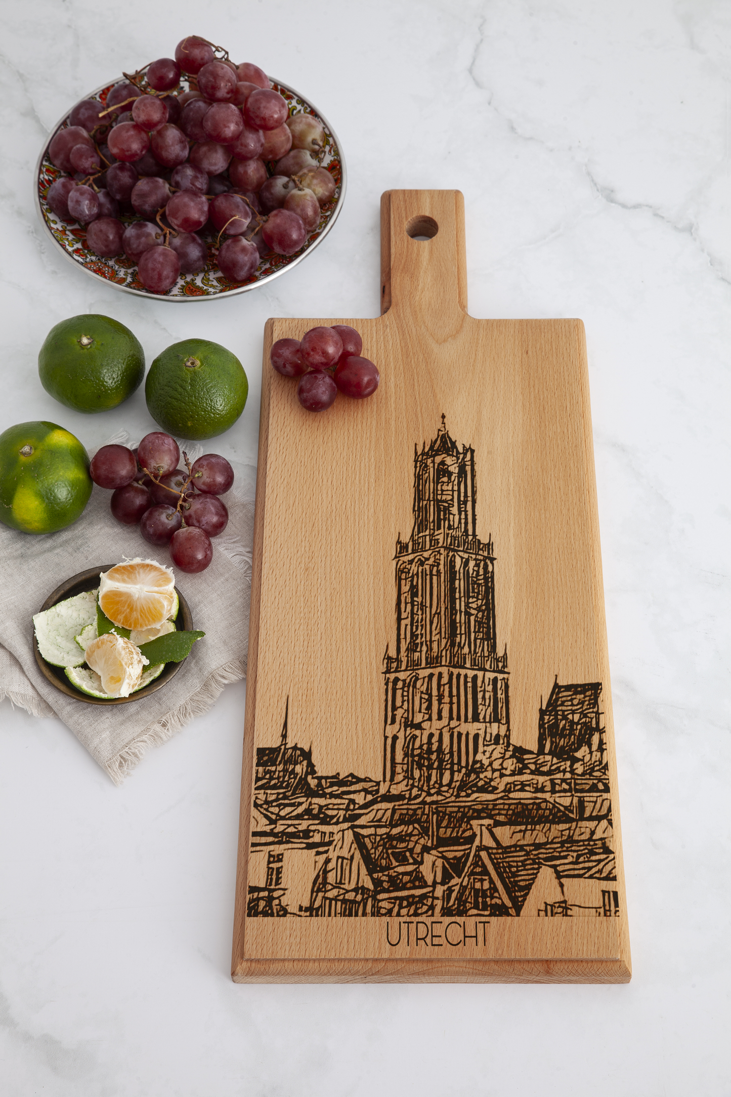 Utrecht Domtoren houten serveerplank – 49 x 17 cm