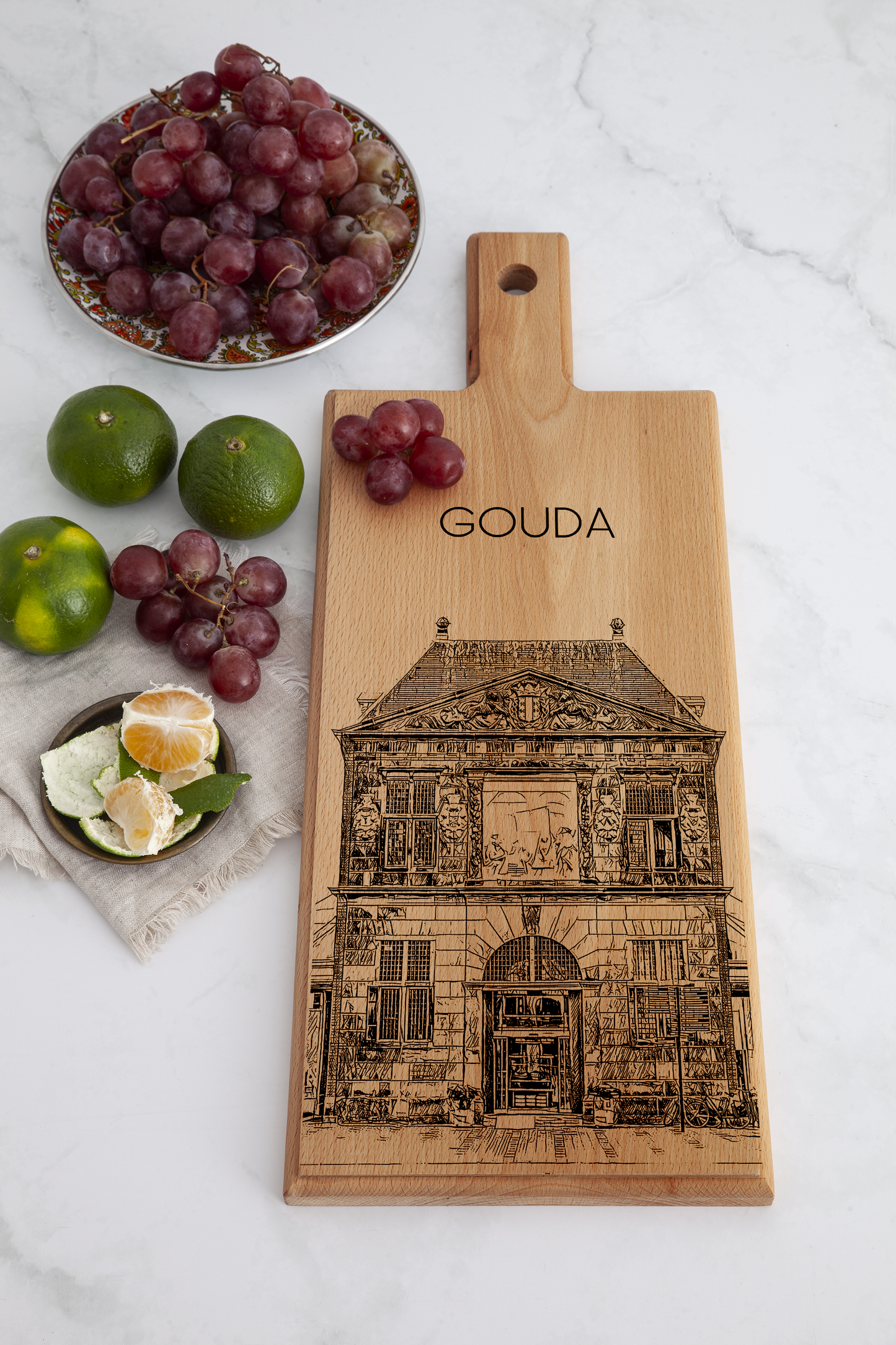 Gouda De Waag – Handmade Wooden Serving & Cheese Board (49 × 17 cm)