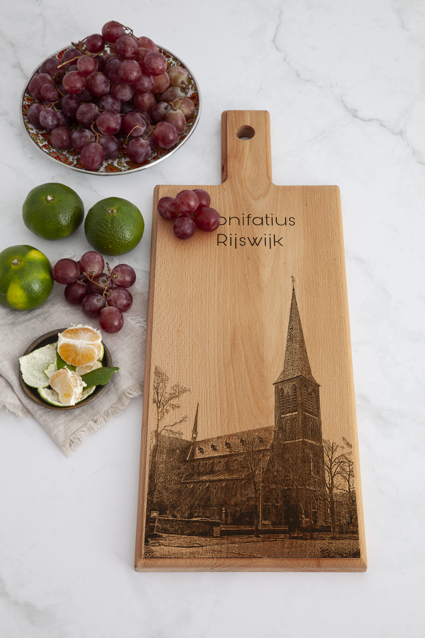 Rijswijk Bonifatius kerk houten serveerplank – 49 x 17 cm