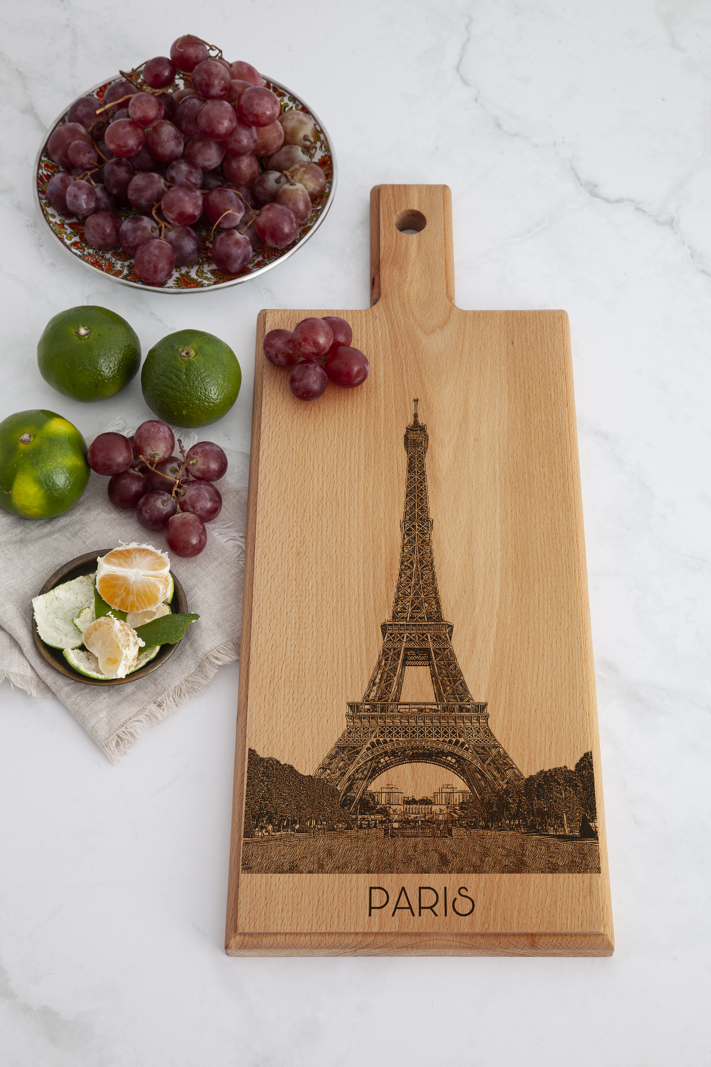 Paris Eiffel Tower Wooden Serving Board – 49 x 17 cm