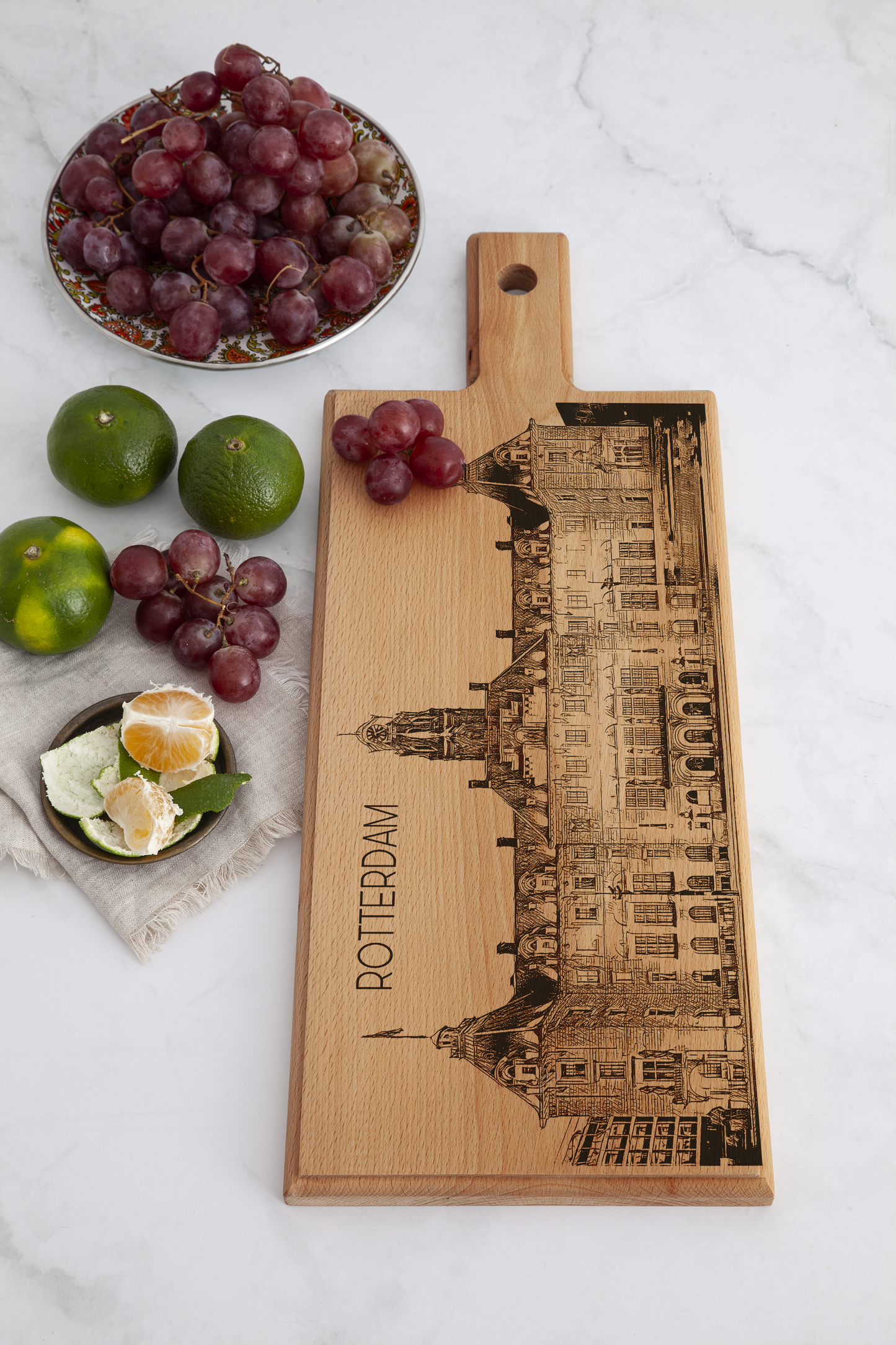 Rotterdam Stadhuis Wooden Serving Board – 49 x 17 cm