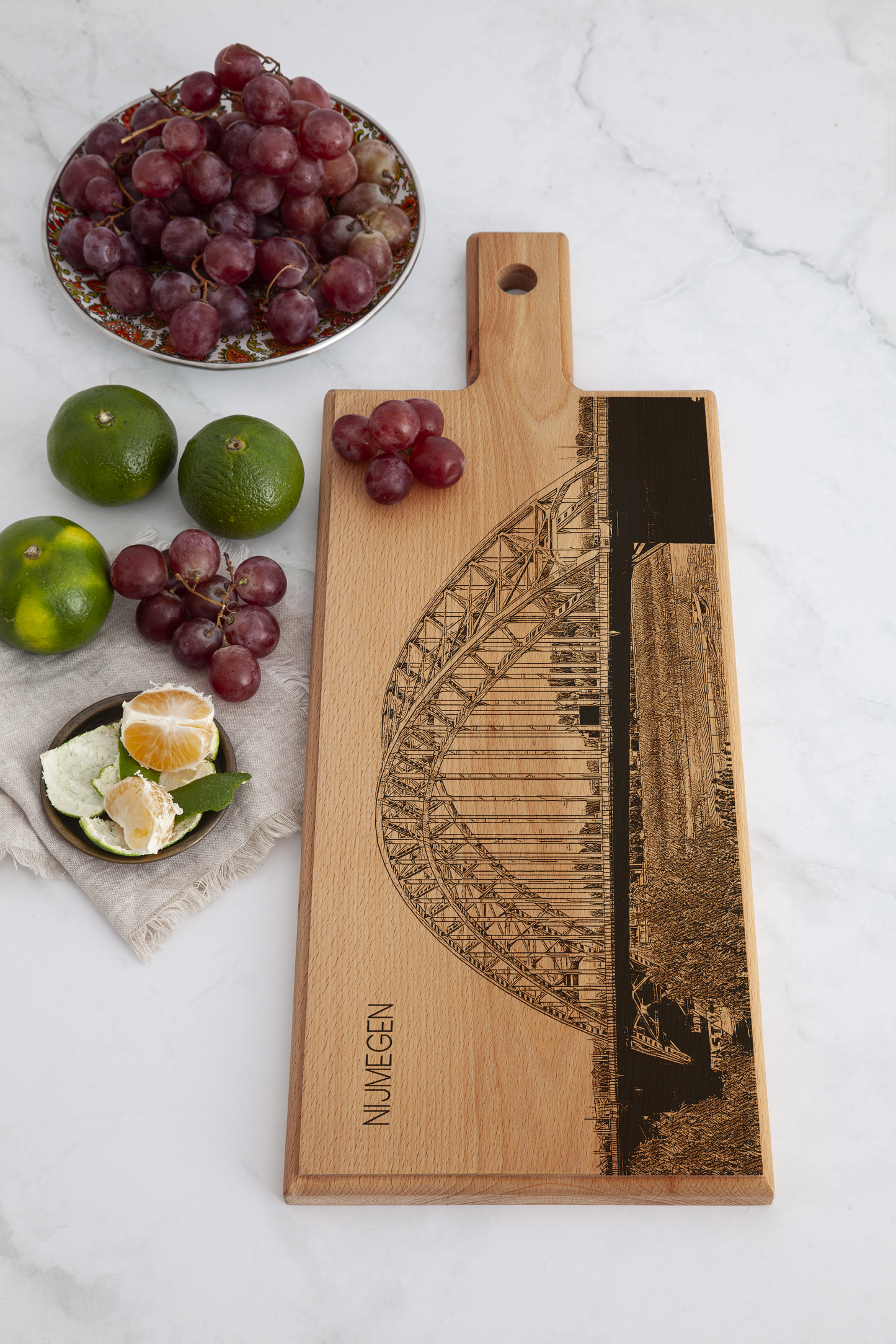 Nijmegen Waalbrug Wooden Serving Board – 49 x 17 cm