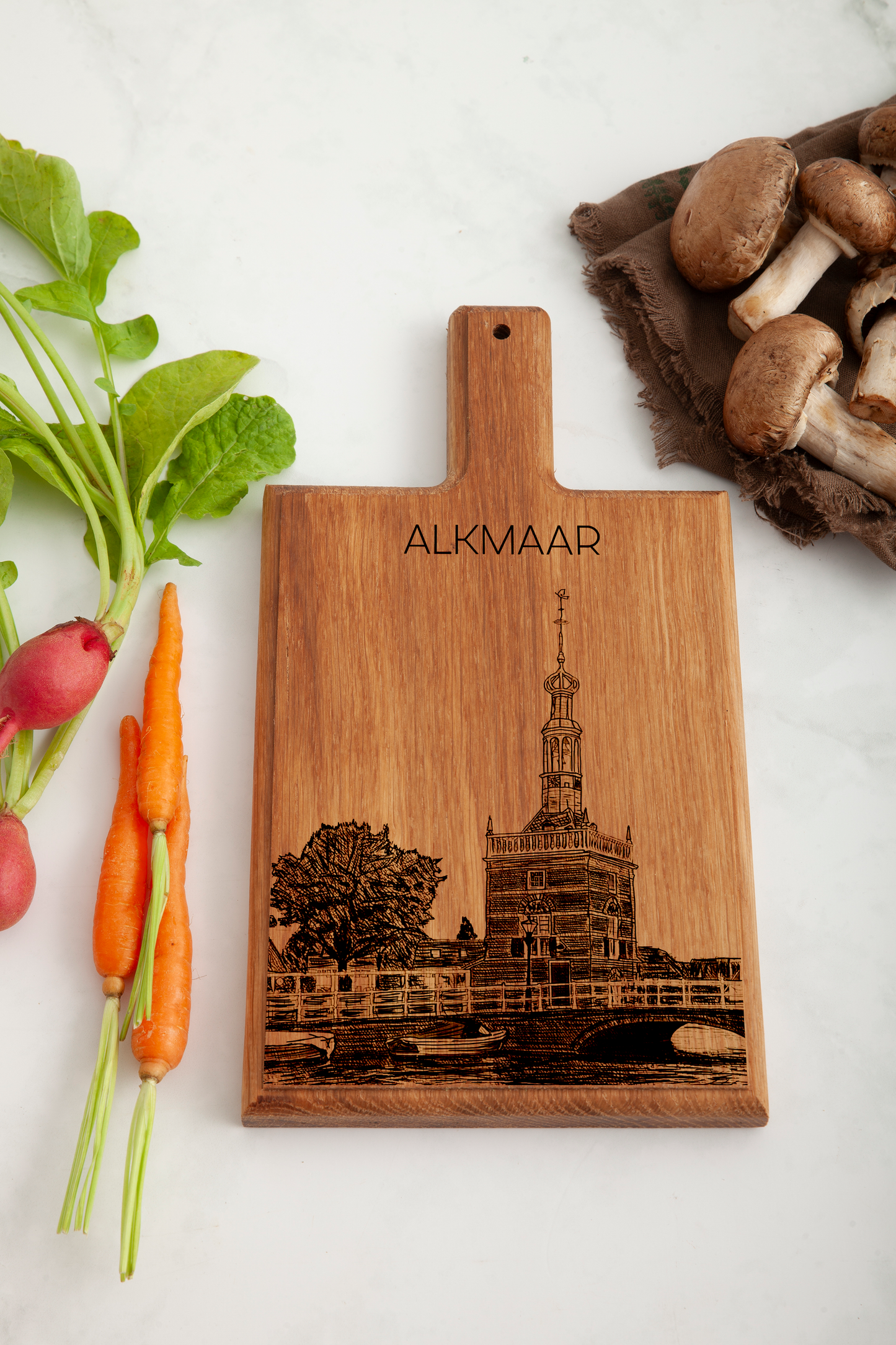 Alkmaar Accijnstoren Cheese Board - Beech Wood