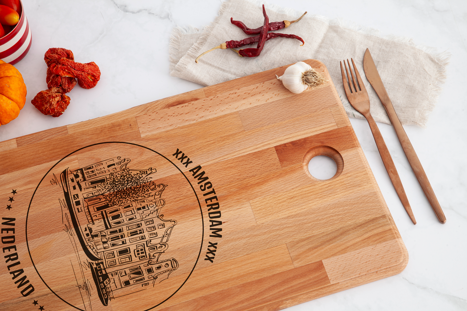 Amsterdam, Houses, cutting board, close-up