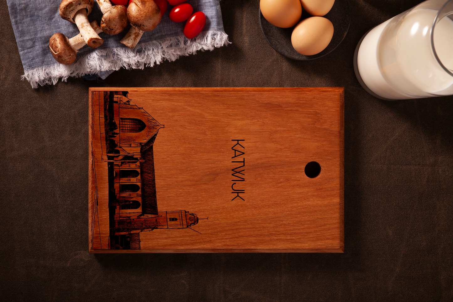 KATWIJK ANDREASKERK HANDMADE ENGRAVED CUTTING BOARD