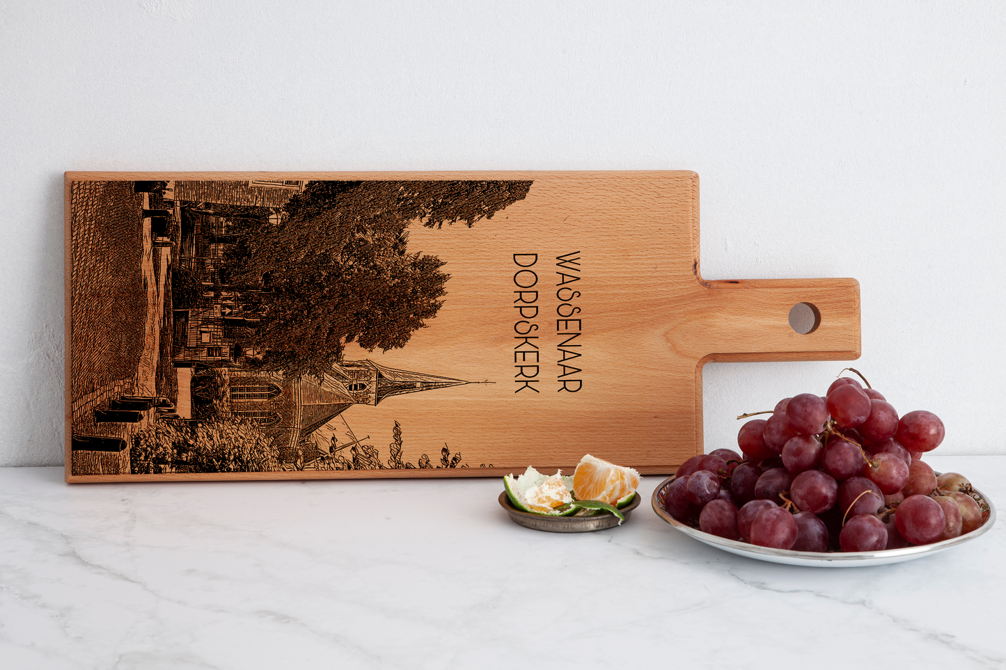 Wassenaar Dorpskerk Medium Serving Board - Beech Wood