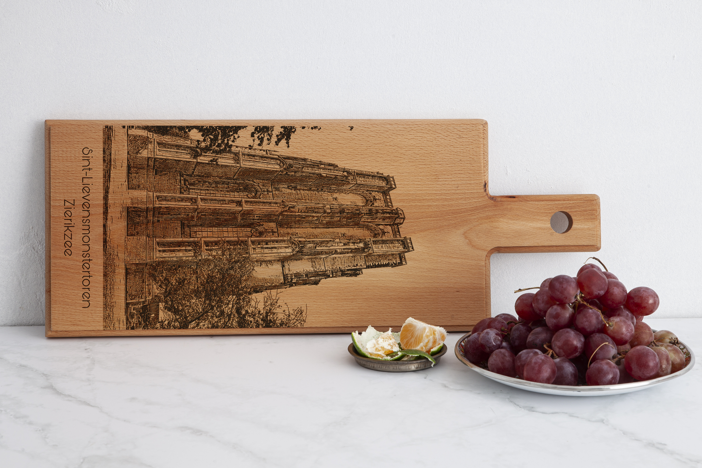 Zierikzee Sint-Lievensmonstertoren Wooden Serving Board – 49 x 17 cm