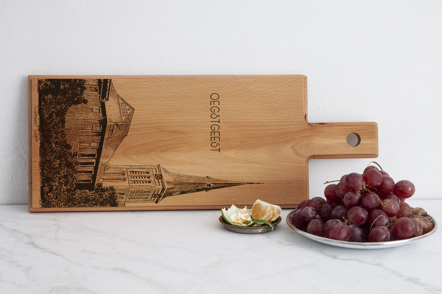Oegstgeest H. Willibrord Church Wooden Serving Board – 49 x 17 cm