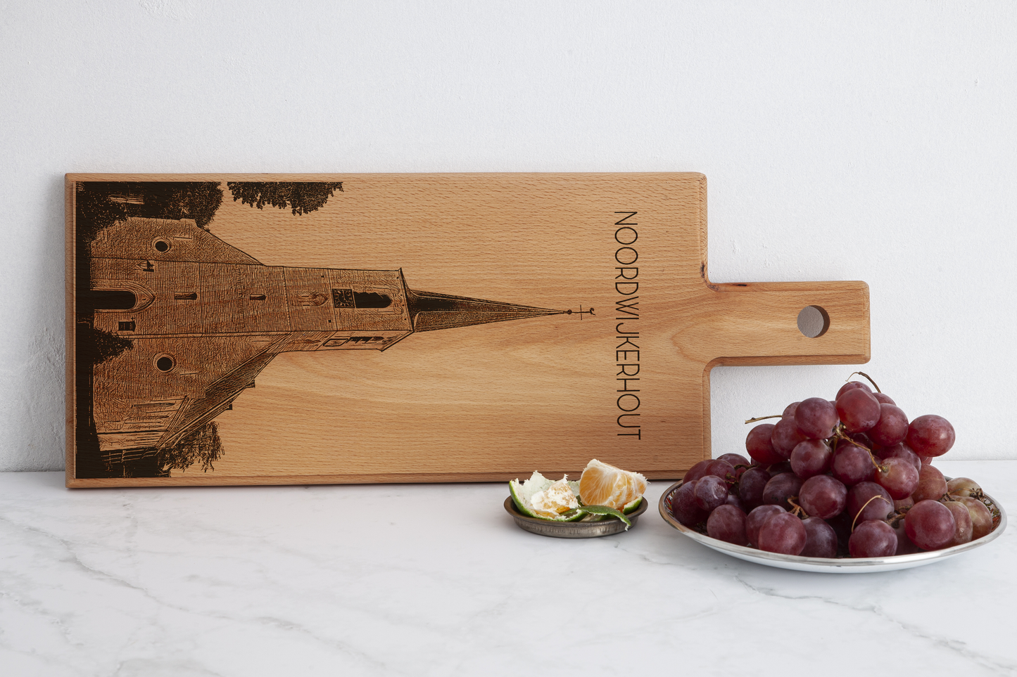 Noordwijkerhout Witte Kerk Wooden Serving Board – 49 x 17 cm