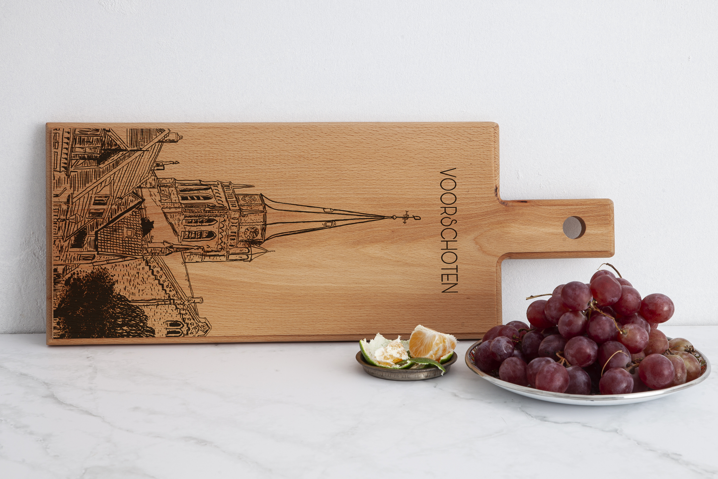 Voorschoten Dorpskerk Wooden Serving Board – 49 x 17 cm