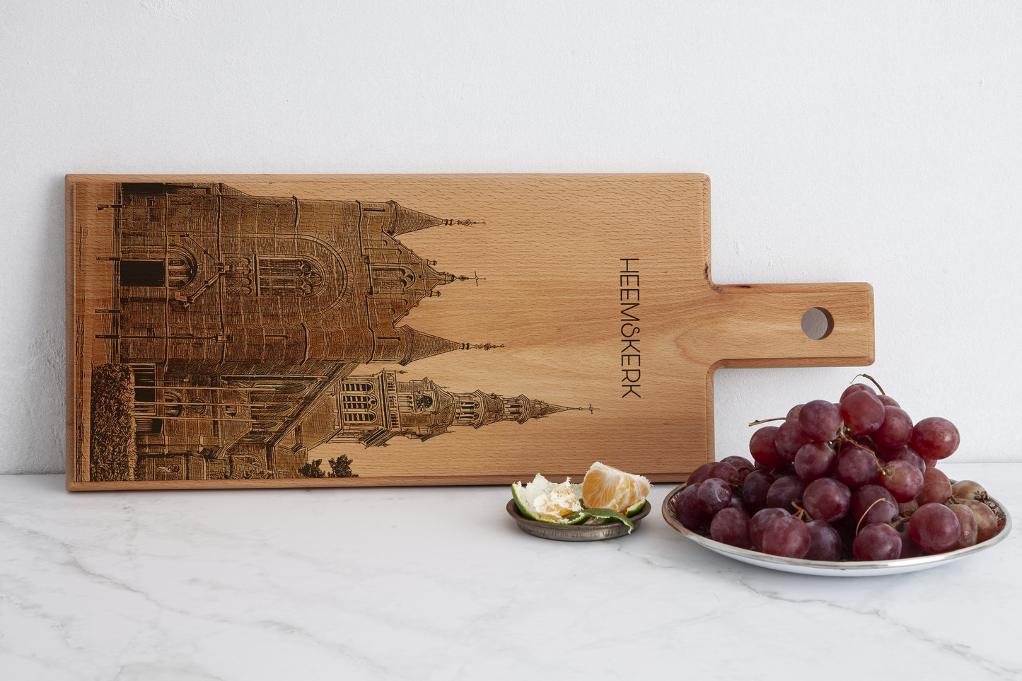 Heemskerk Sint-Laurentiuskerk – Wooden Serving Board (49 × 17 cm)