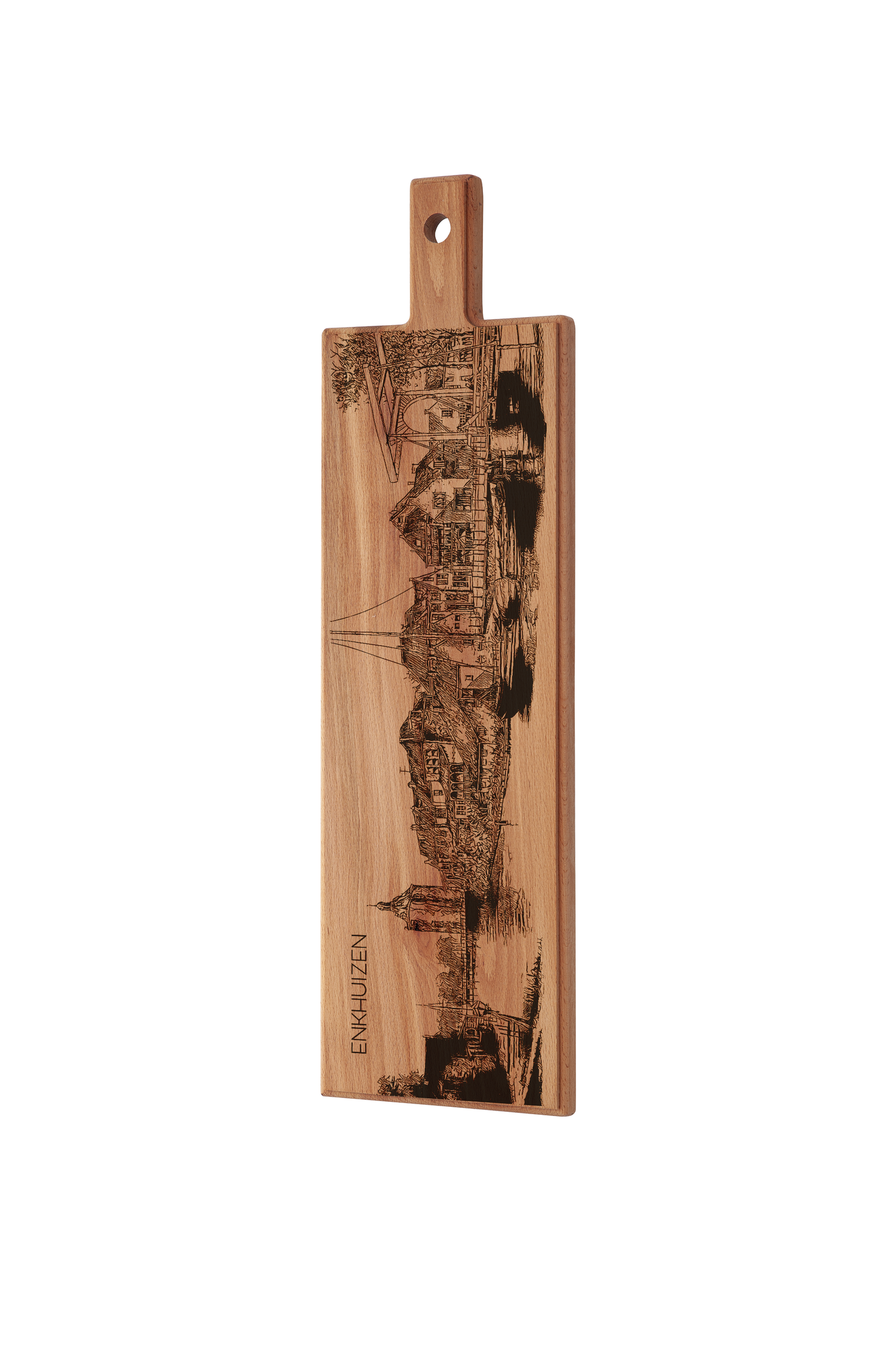 Handmade Enkhuizen Engraved Large Serving Board - Beech Wood