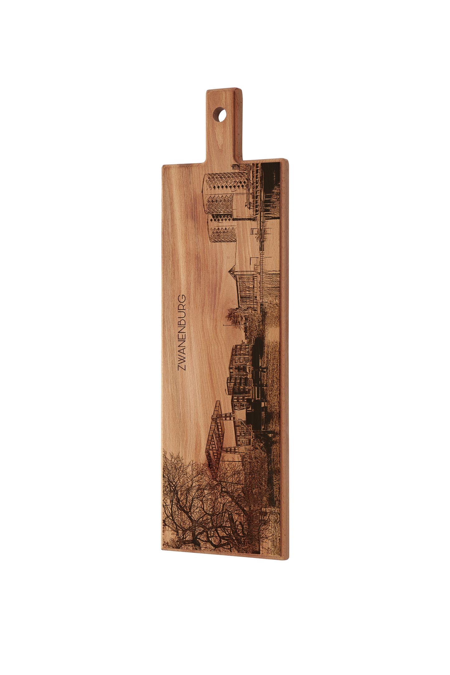 Zwanenburg Skyline Houten Serveerplank – 60 x 17 cm