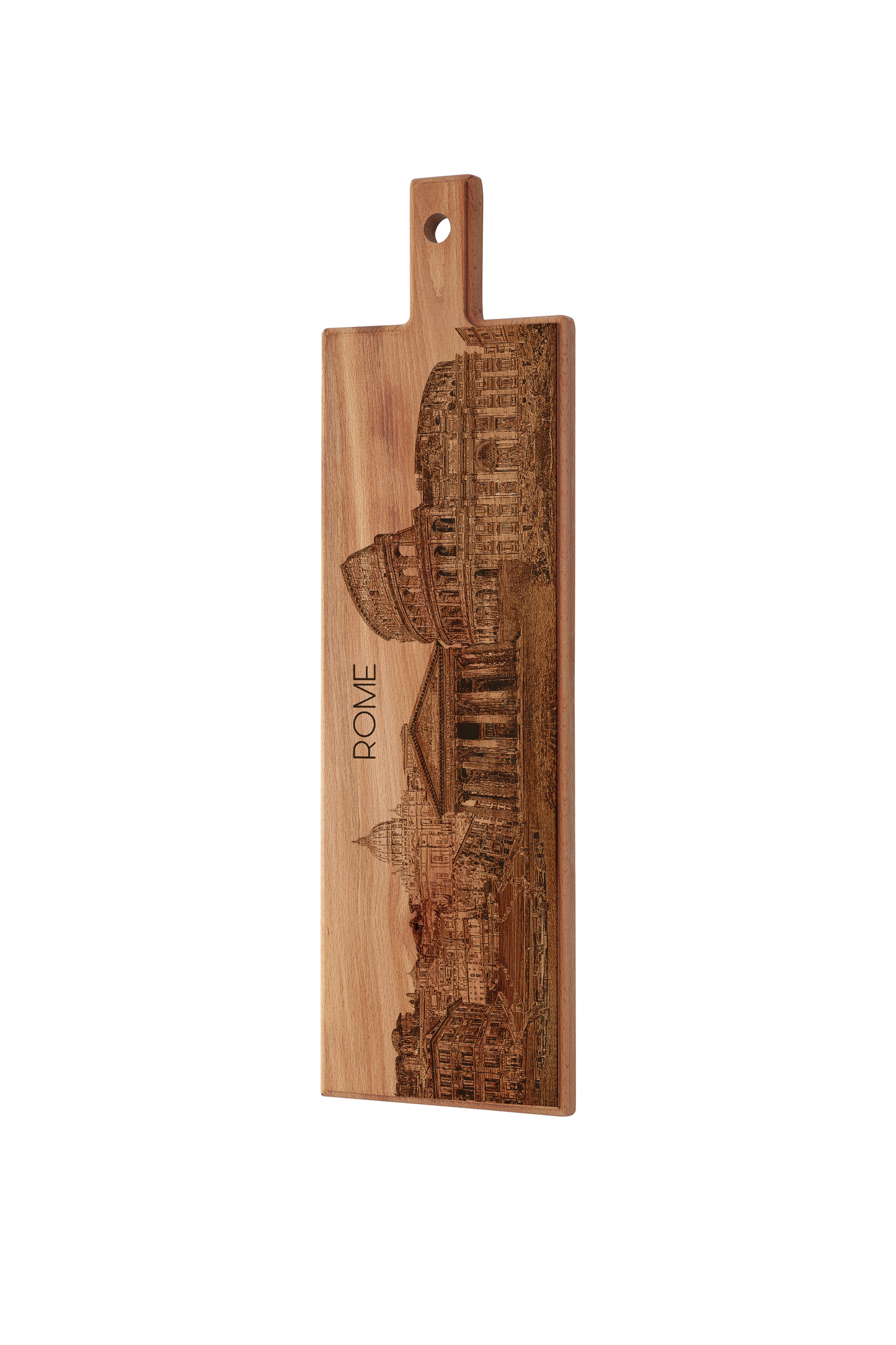 Rome Skyline Wooden Serving Board – 62 x 17 cm