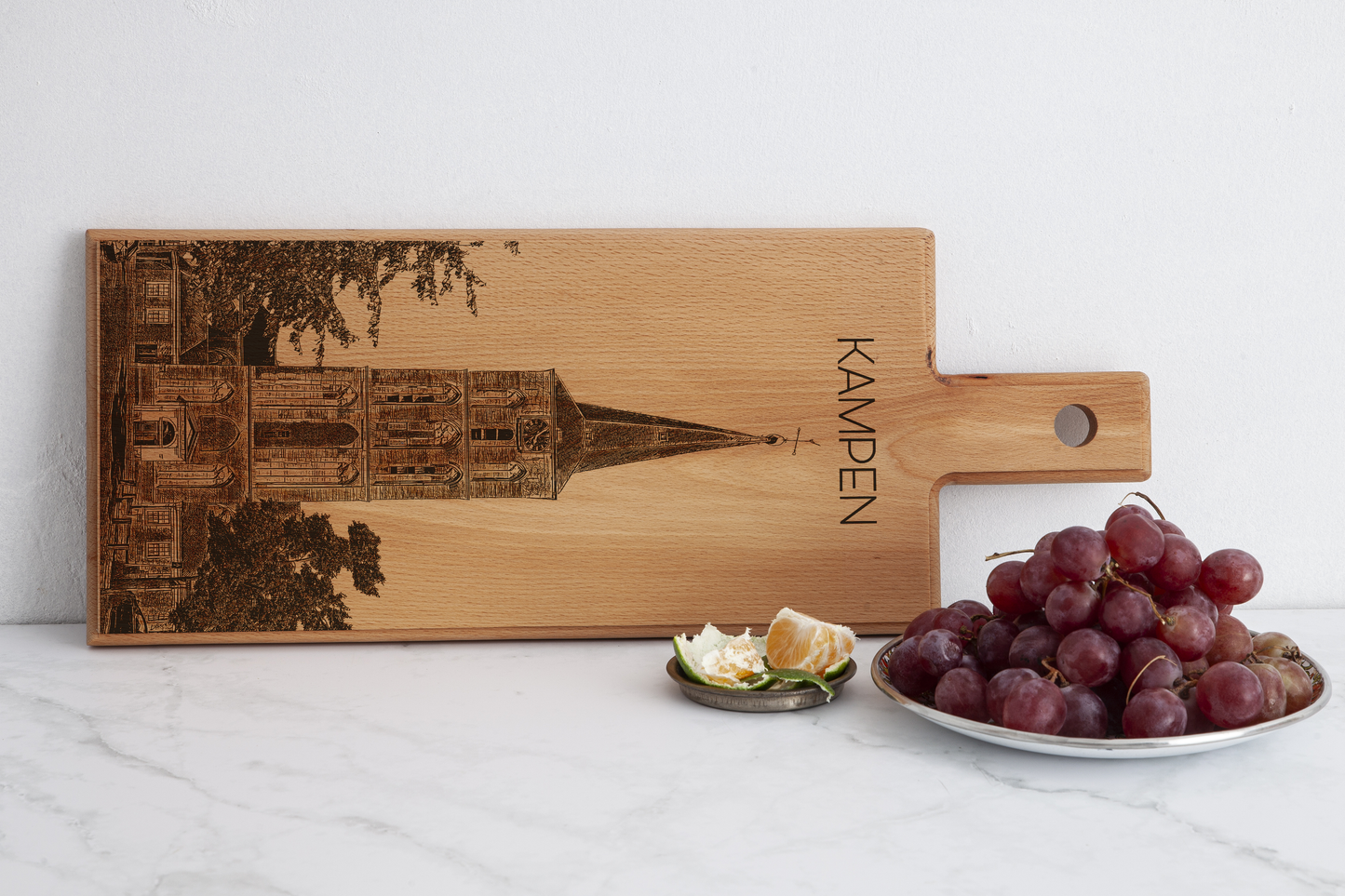 Kampen Bovenkerk – Houten Serveerplank (49 × 17 cm)