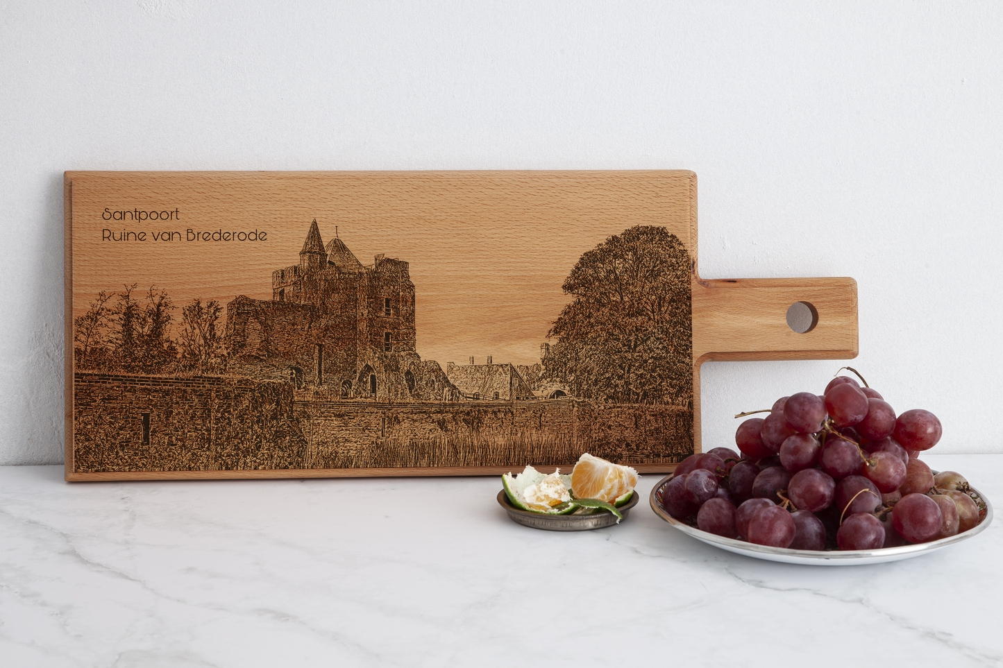 Santpoort Ruïne van Brederode Wooden Serving Board – 49 x 17 cm