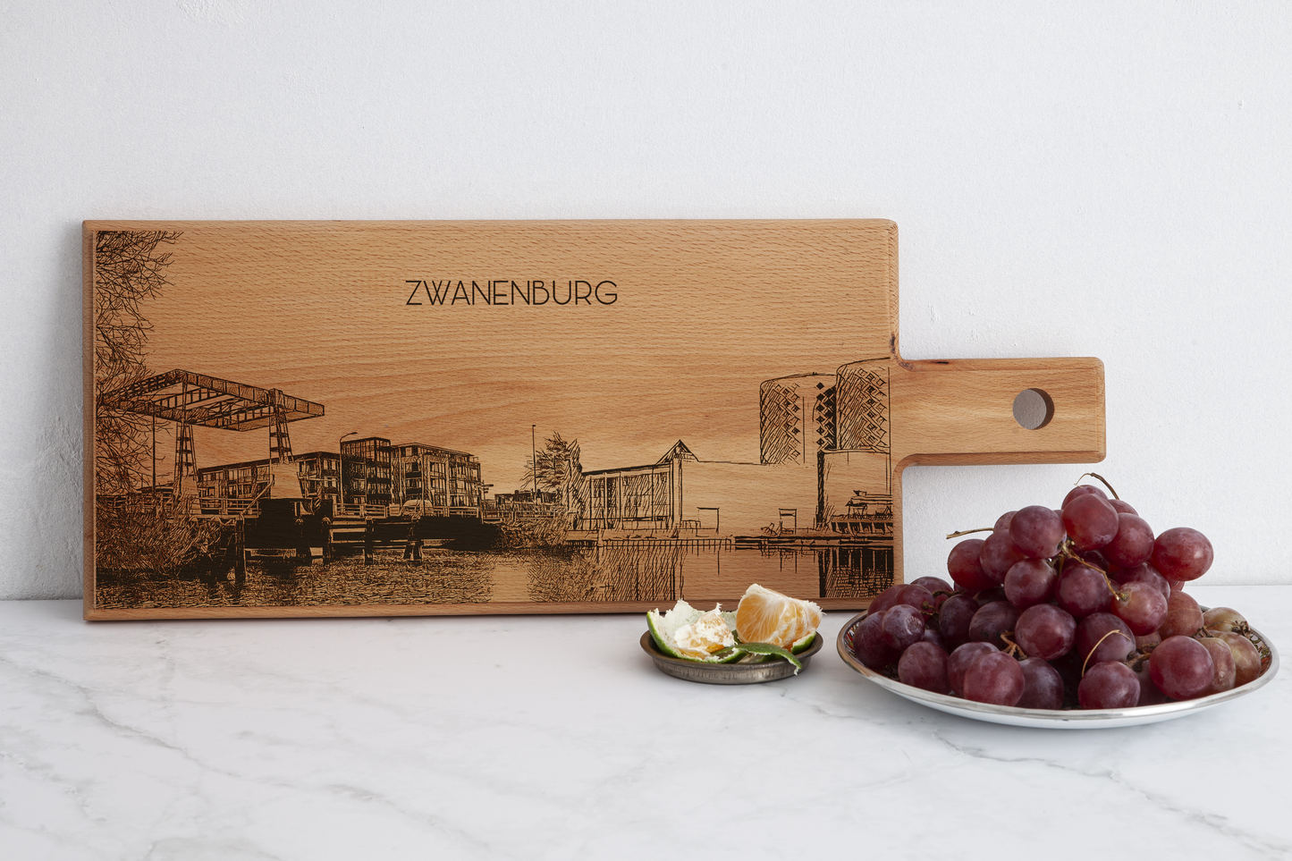 Zwanenburg Skyline Houten Serveerplank – 49 x 17 cm