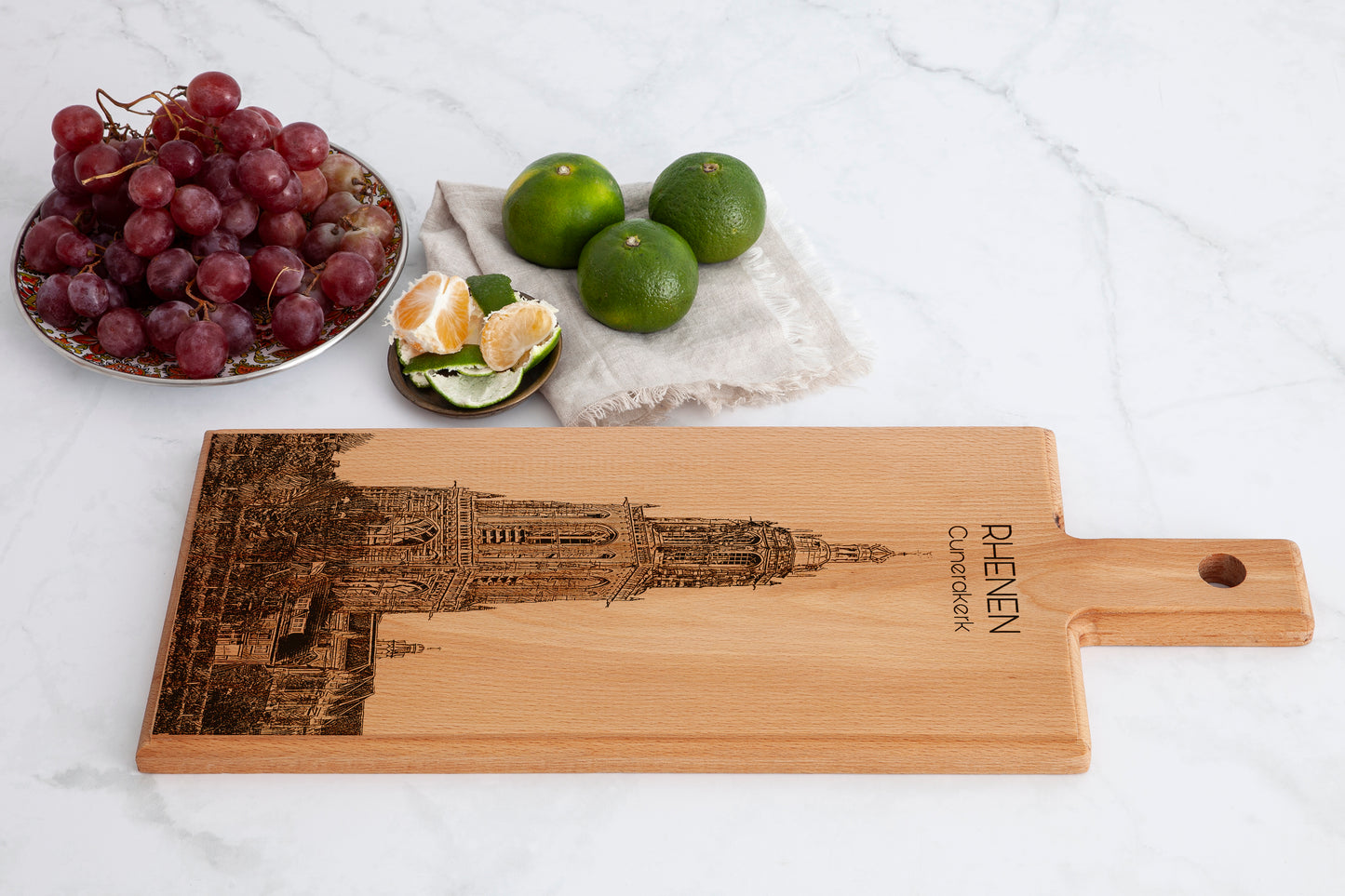 Rhenen – Cunerakerk Wooden Serving Board Souvenir (49 × 17 cm)