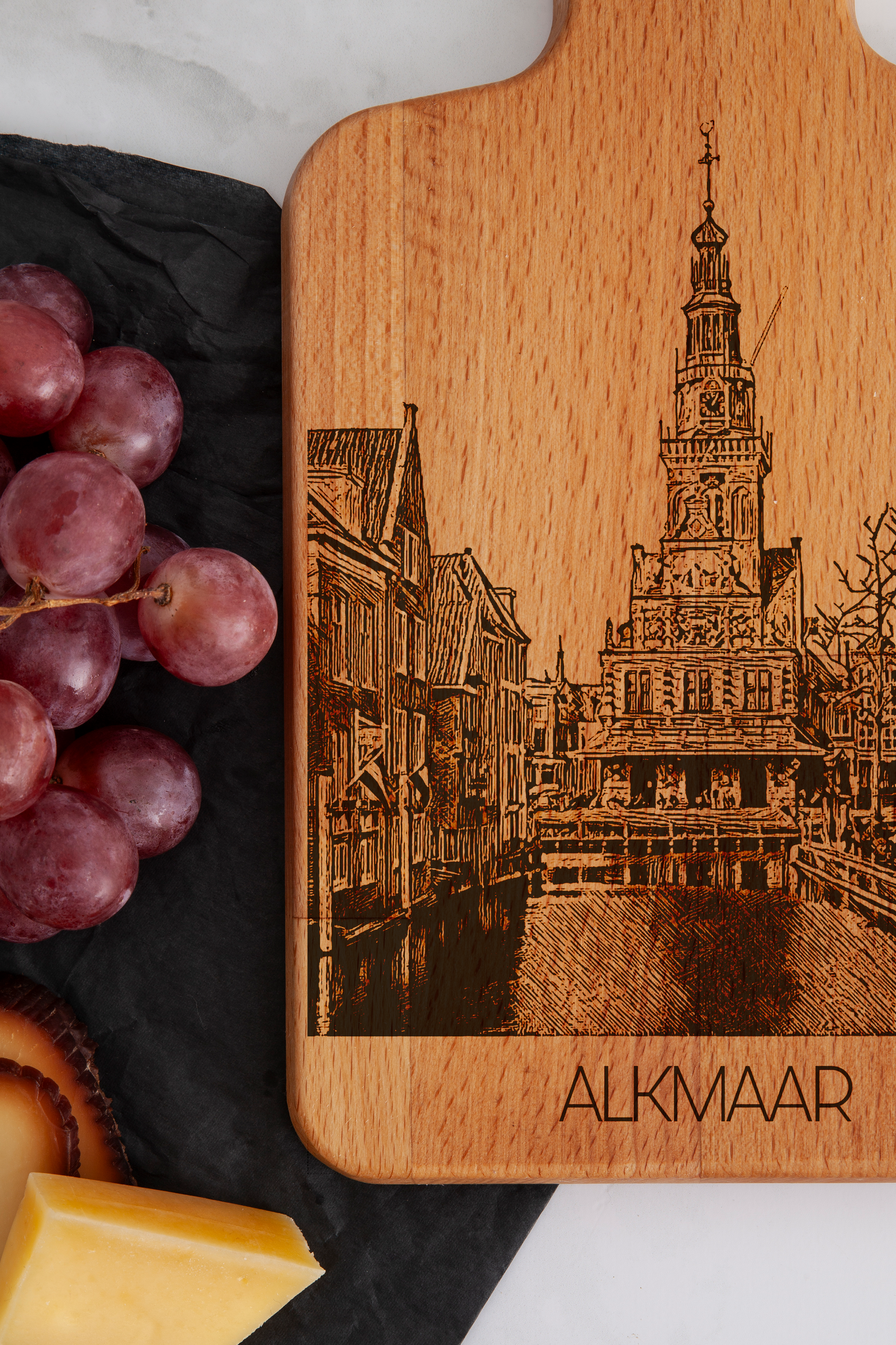 Alkmaar, De Waag, cheese board, close-up