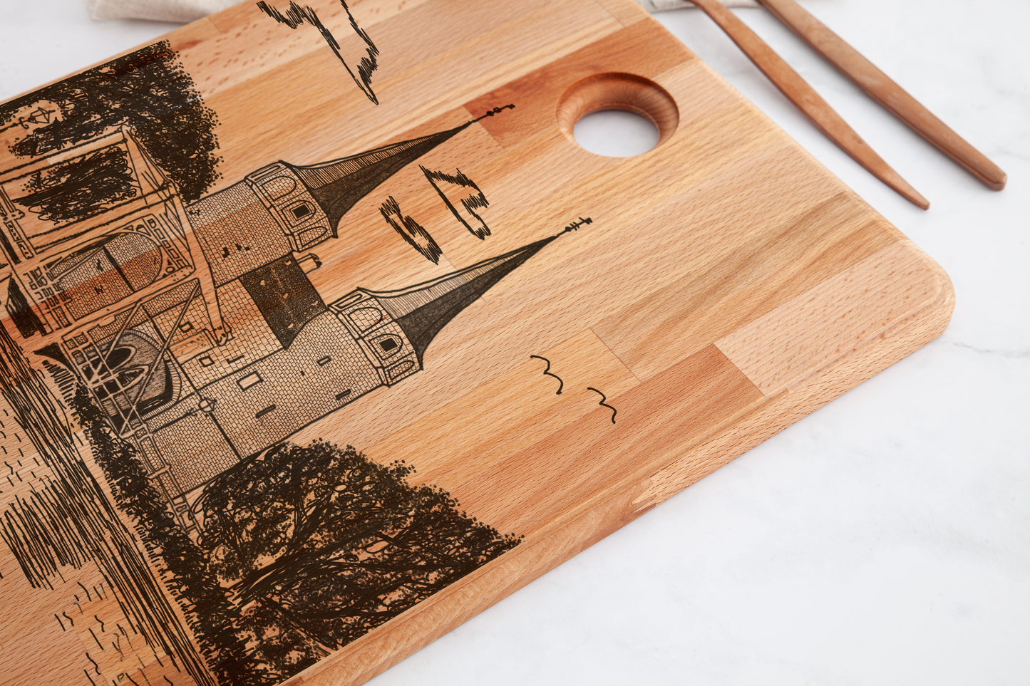 Delft, Oostpoort, cutting board, wood grain