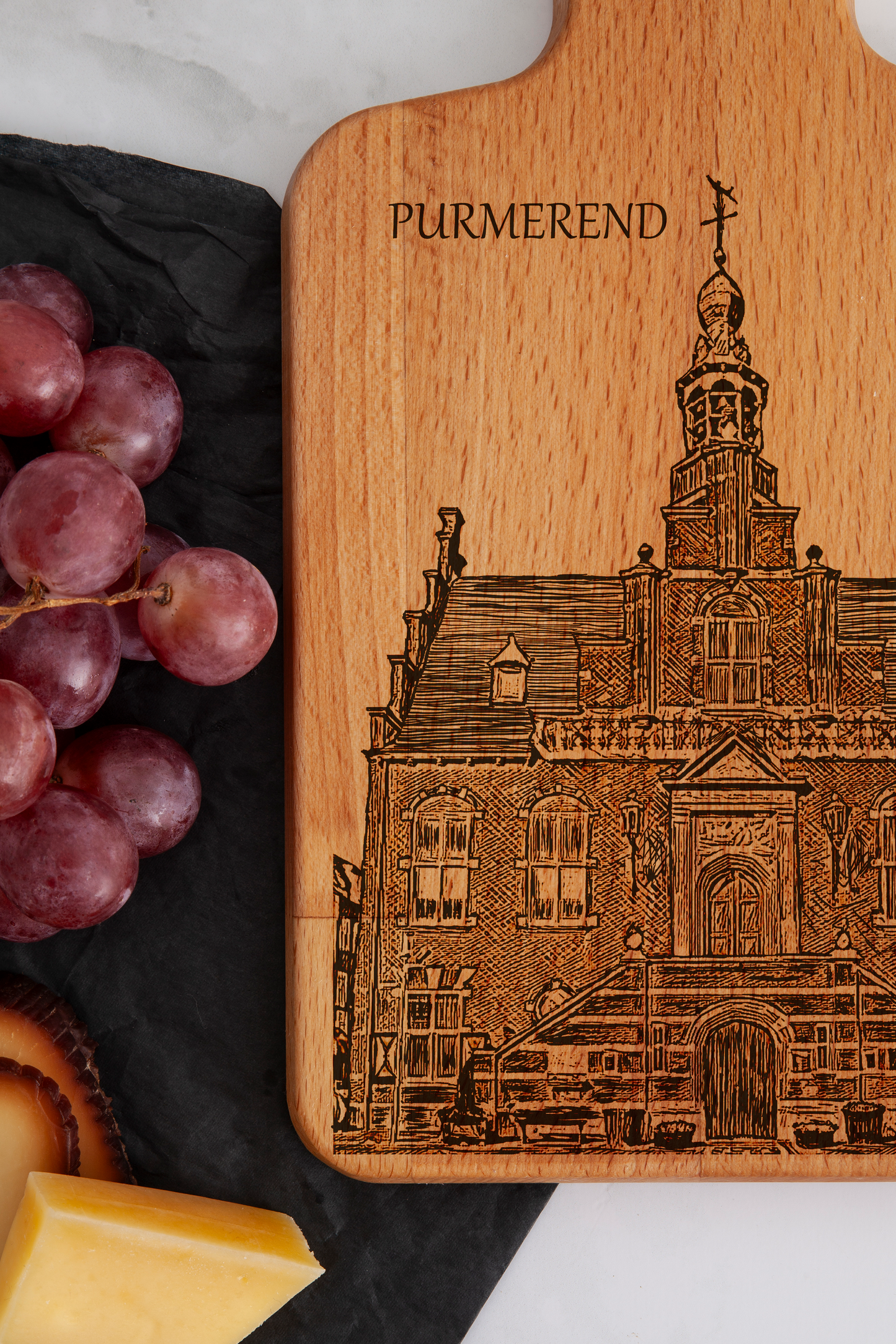 Purmerend, Stadhuis, cheese board, close-up