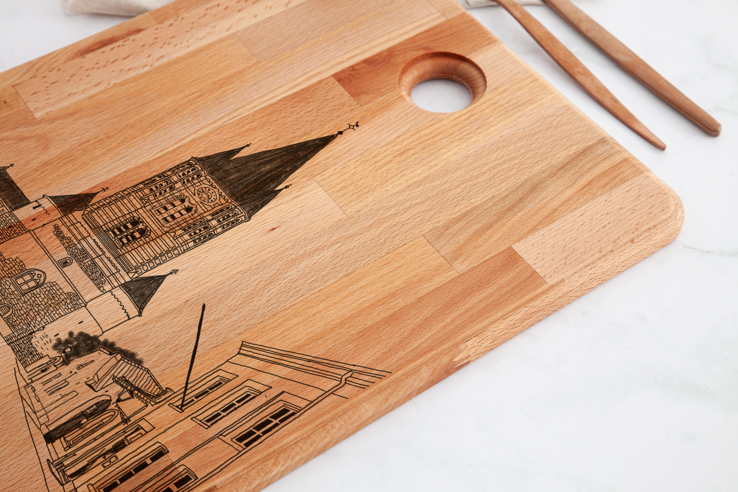 Thorn, Abdij Kerk, cutting board, wood grain