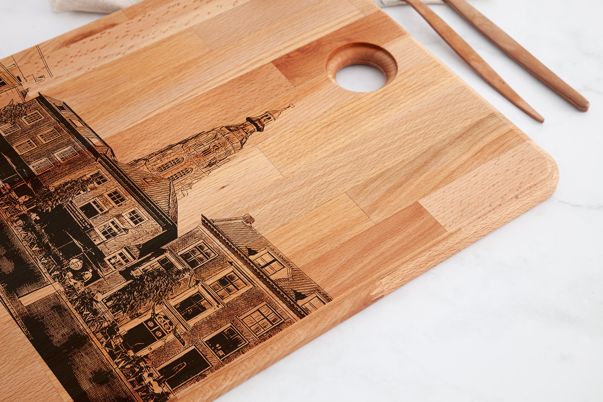Breda, Grote Kerk, cutting board, wood grain