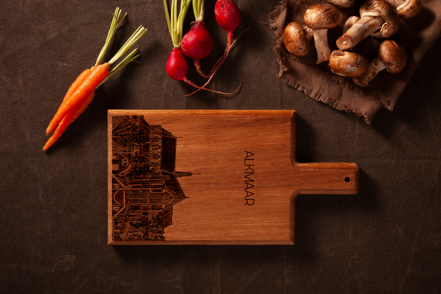 Alkmaar Grote Kerk Cheese Board - Beech Wood