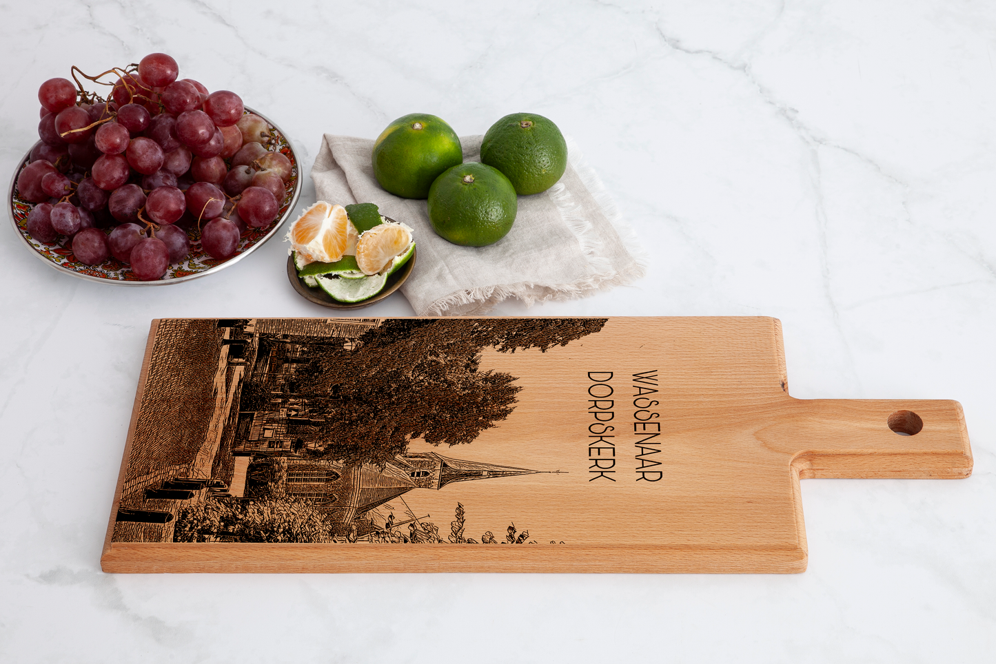 Wassenaar Dorpskerk Medium Serving Board - Beech Wood