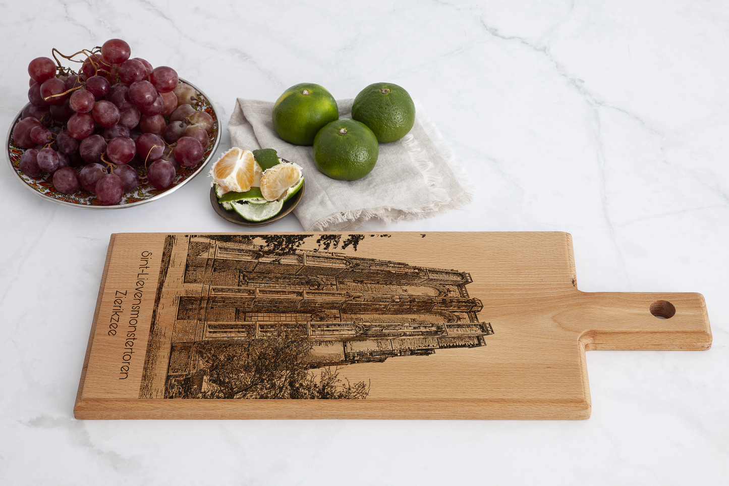 Zierikzee Sint-Lievensmonstertoren Wooden Serving Board – 49 x 17 cm