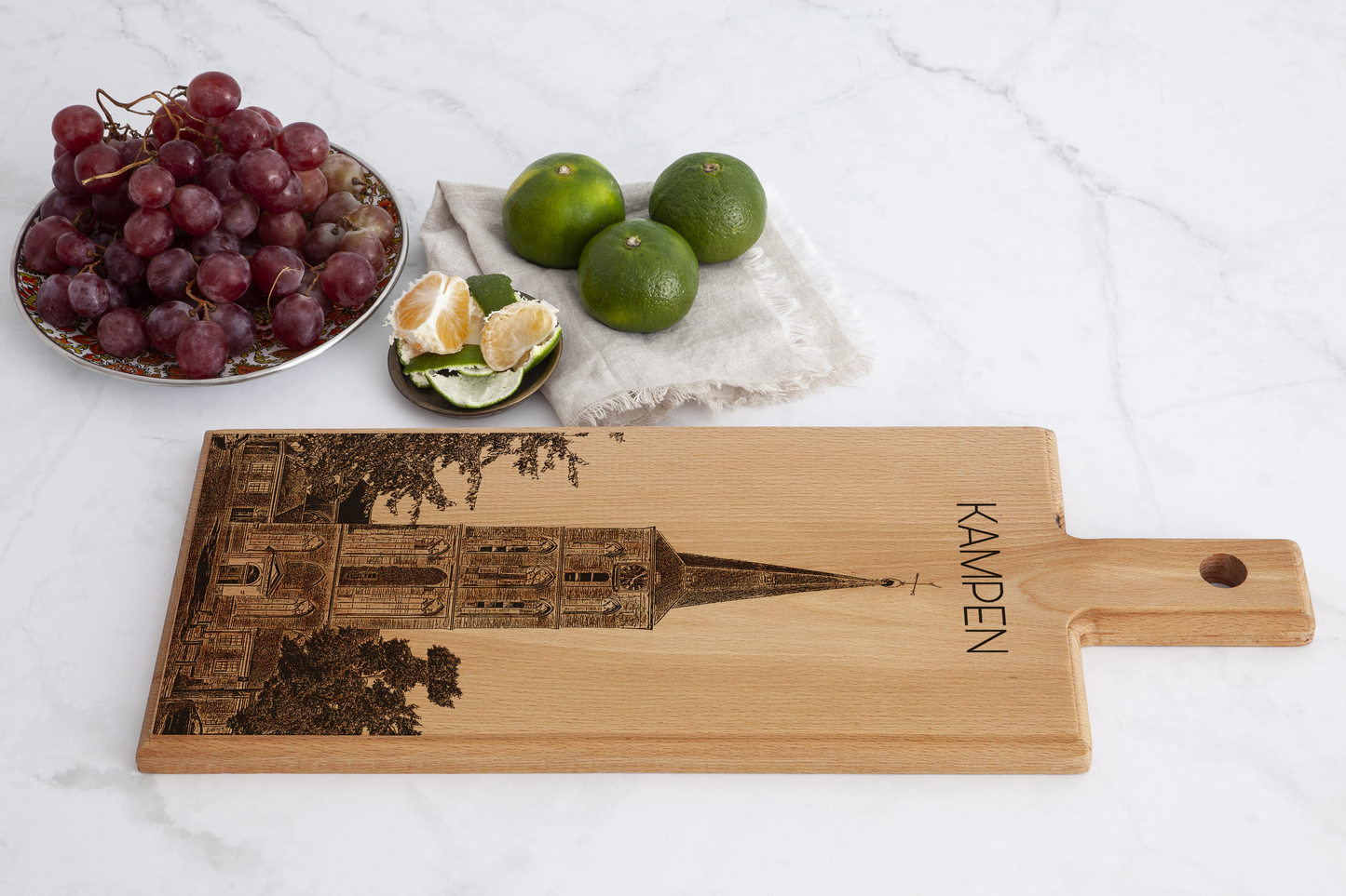 Kampen Bovenkerk – Houten Serveerplank (49 × 17 cm)