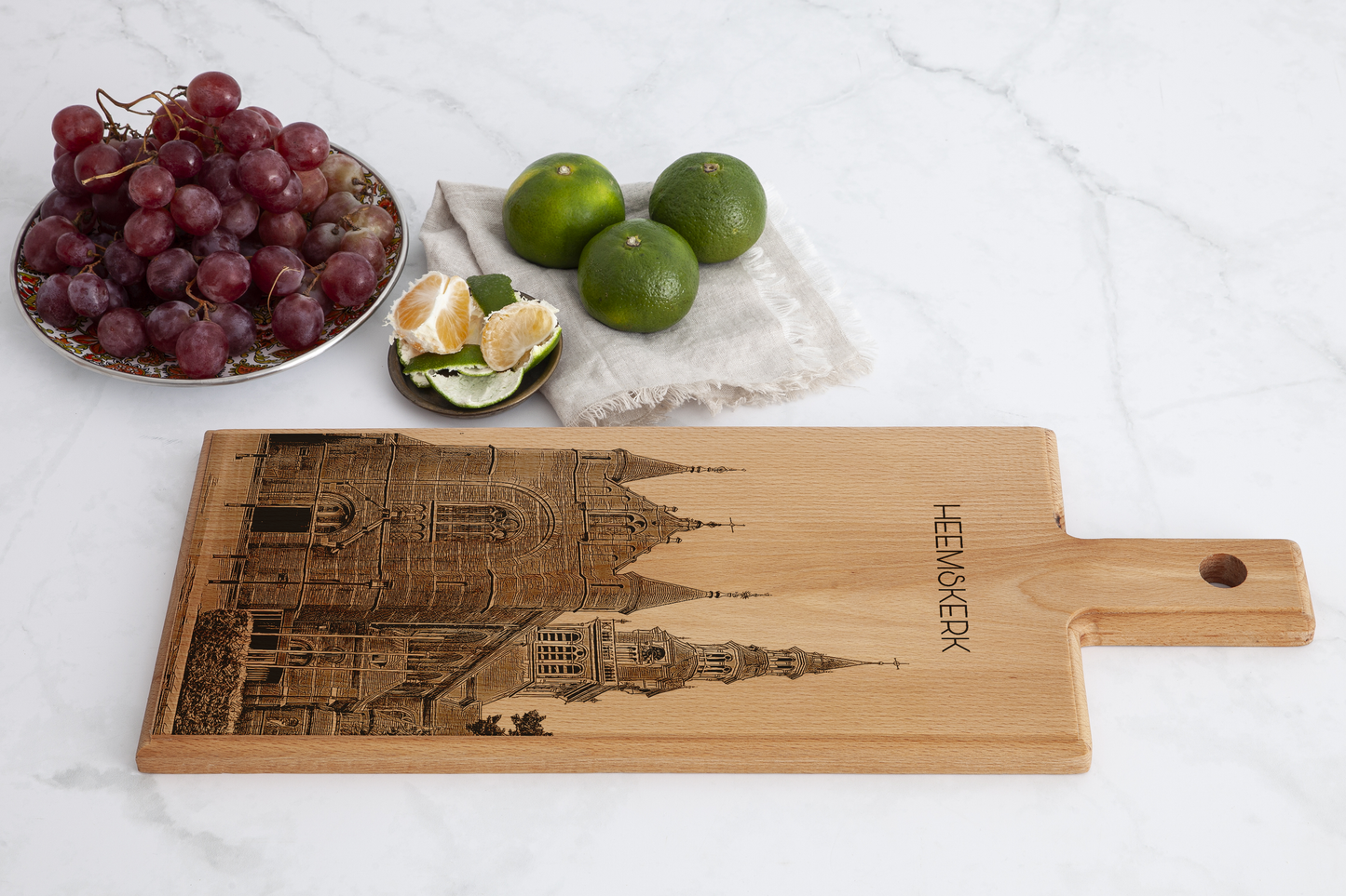 Heemskerk Sint-Laurentiuskerk – Wooden Serving Board (49 × 17 cm)