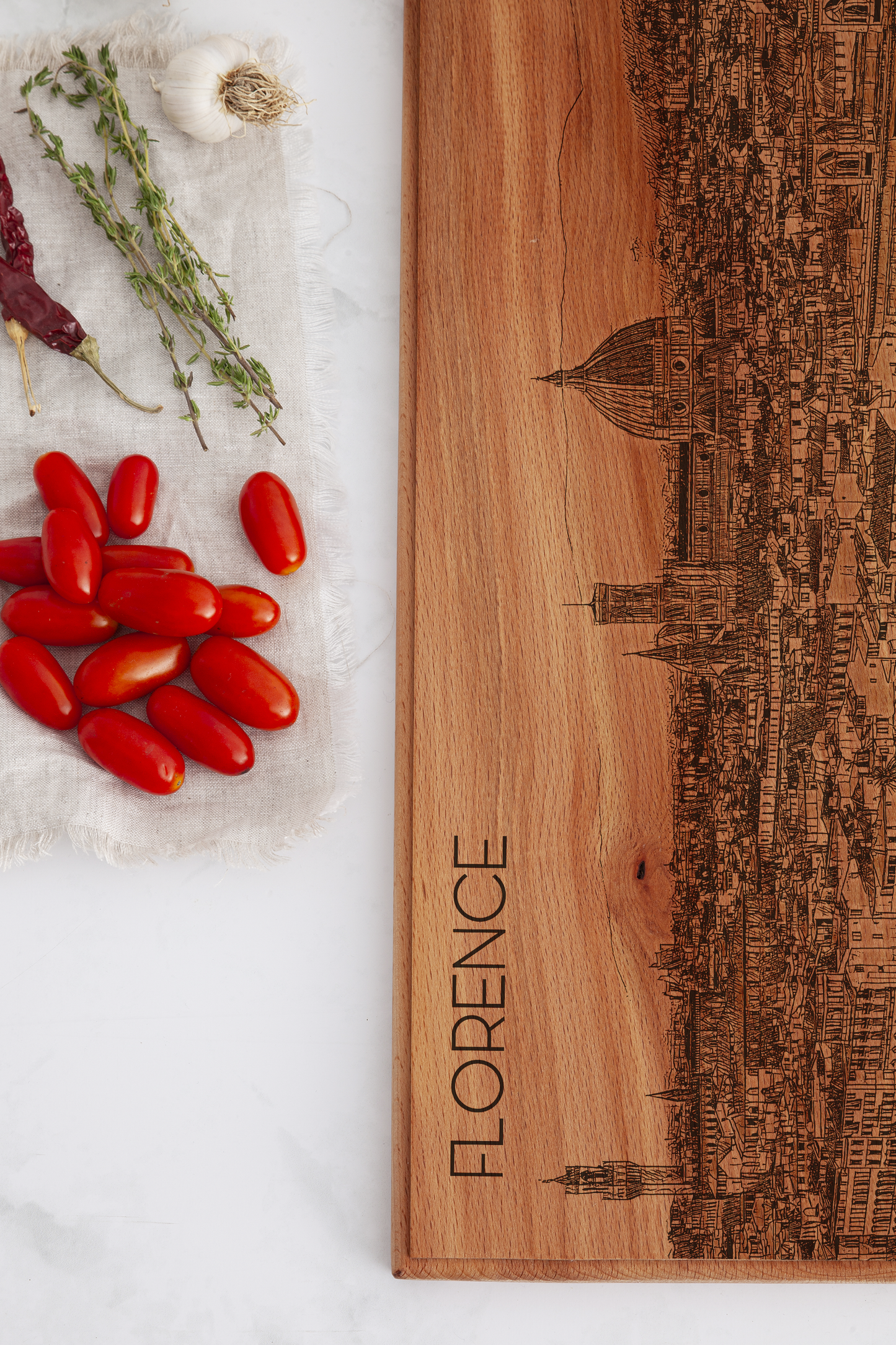 Florence Skyline Houten Serveerplank – 62 x 17 cm