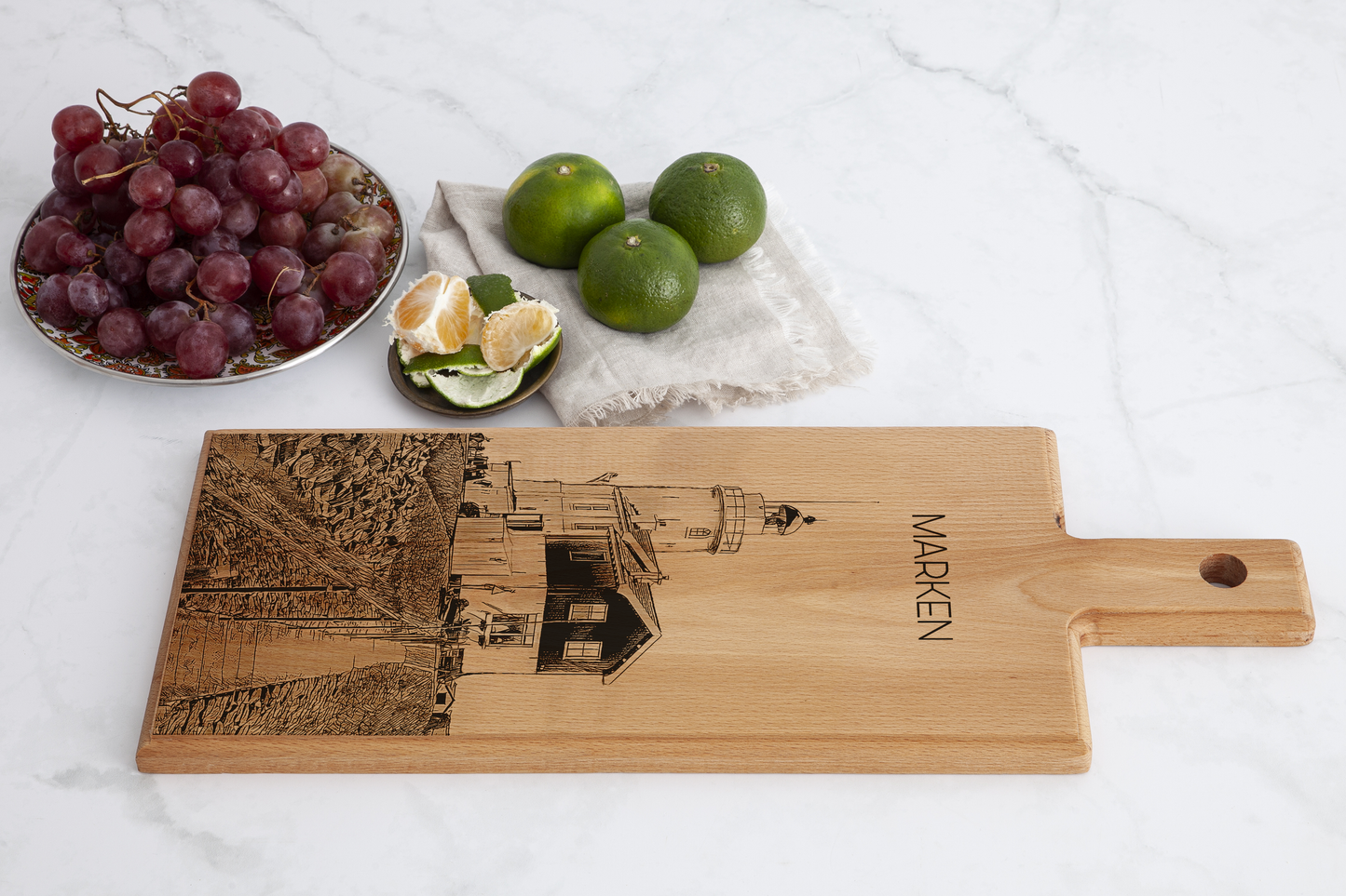 Marken Vuurtoren Wooden Serving Board – 49 x 17 cm