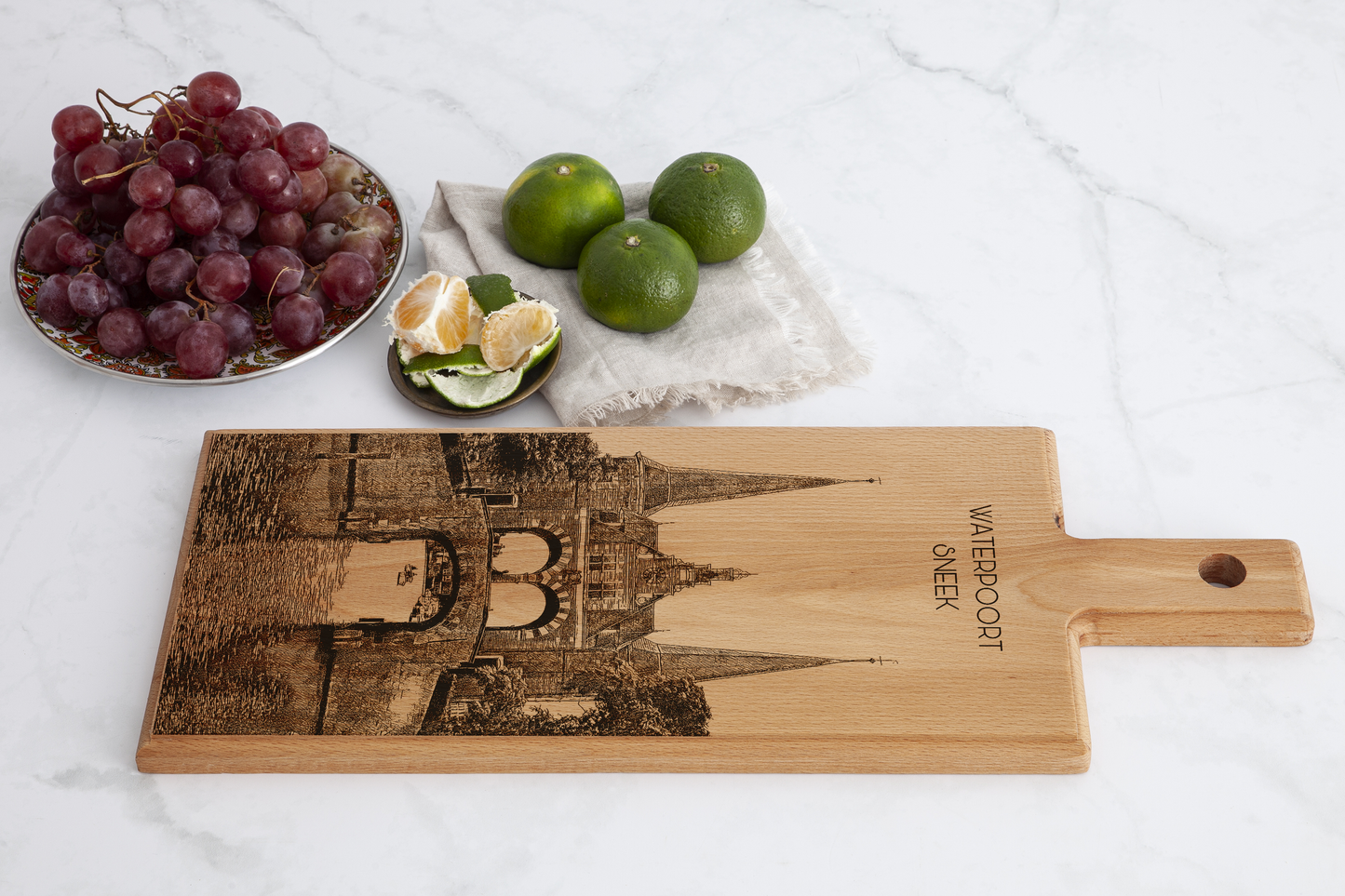 Sneek Waterpoort houten serveerplank – 49 x 17 cm