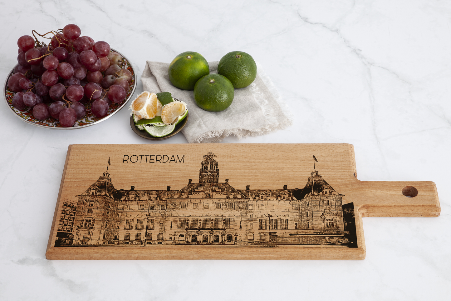 Rotterdam Stadhuis Wooden Serving Board – 49 x 17 cm