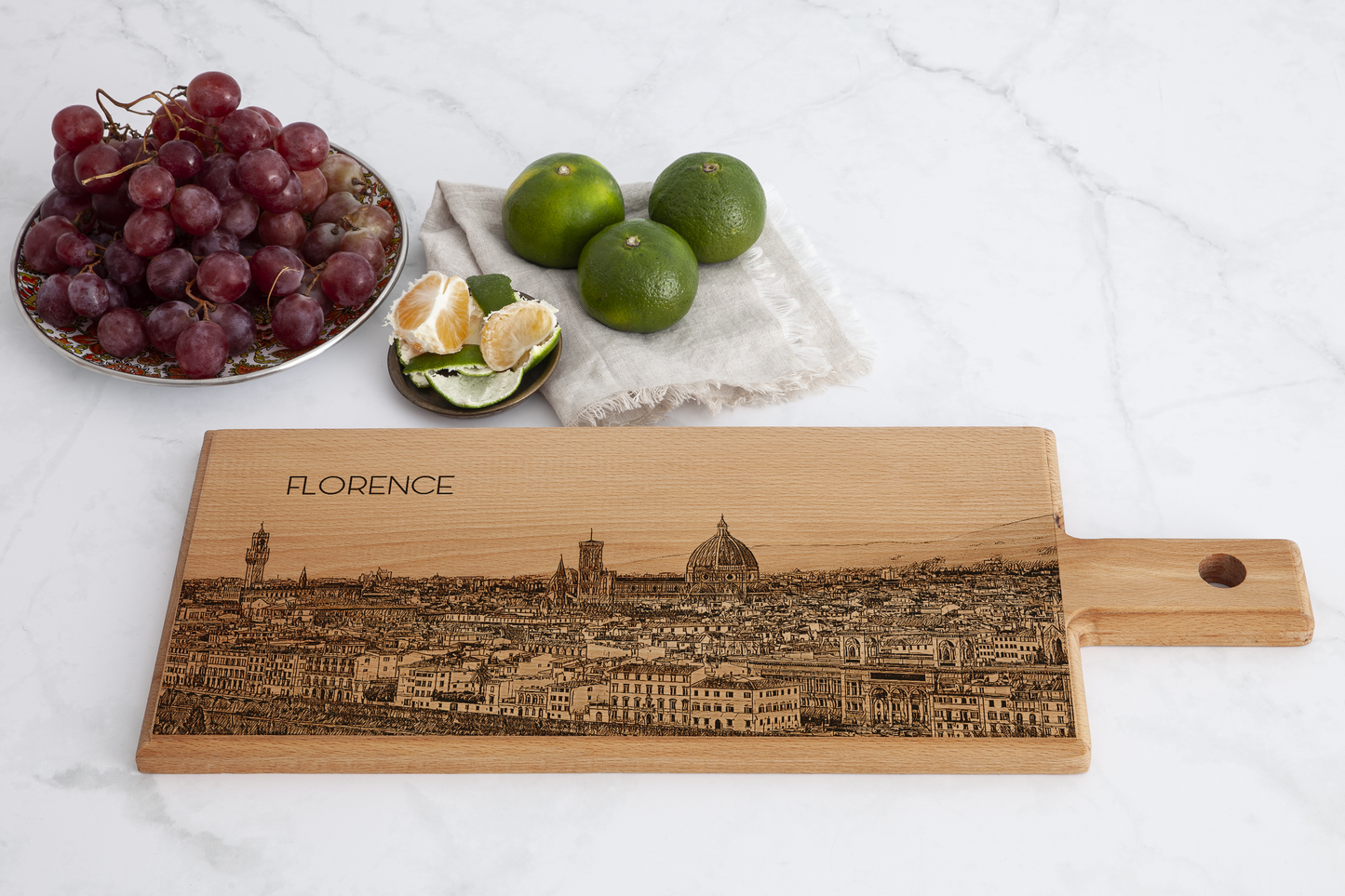Florence skyline houten serveerplank – 49 x 17 cm