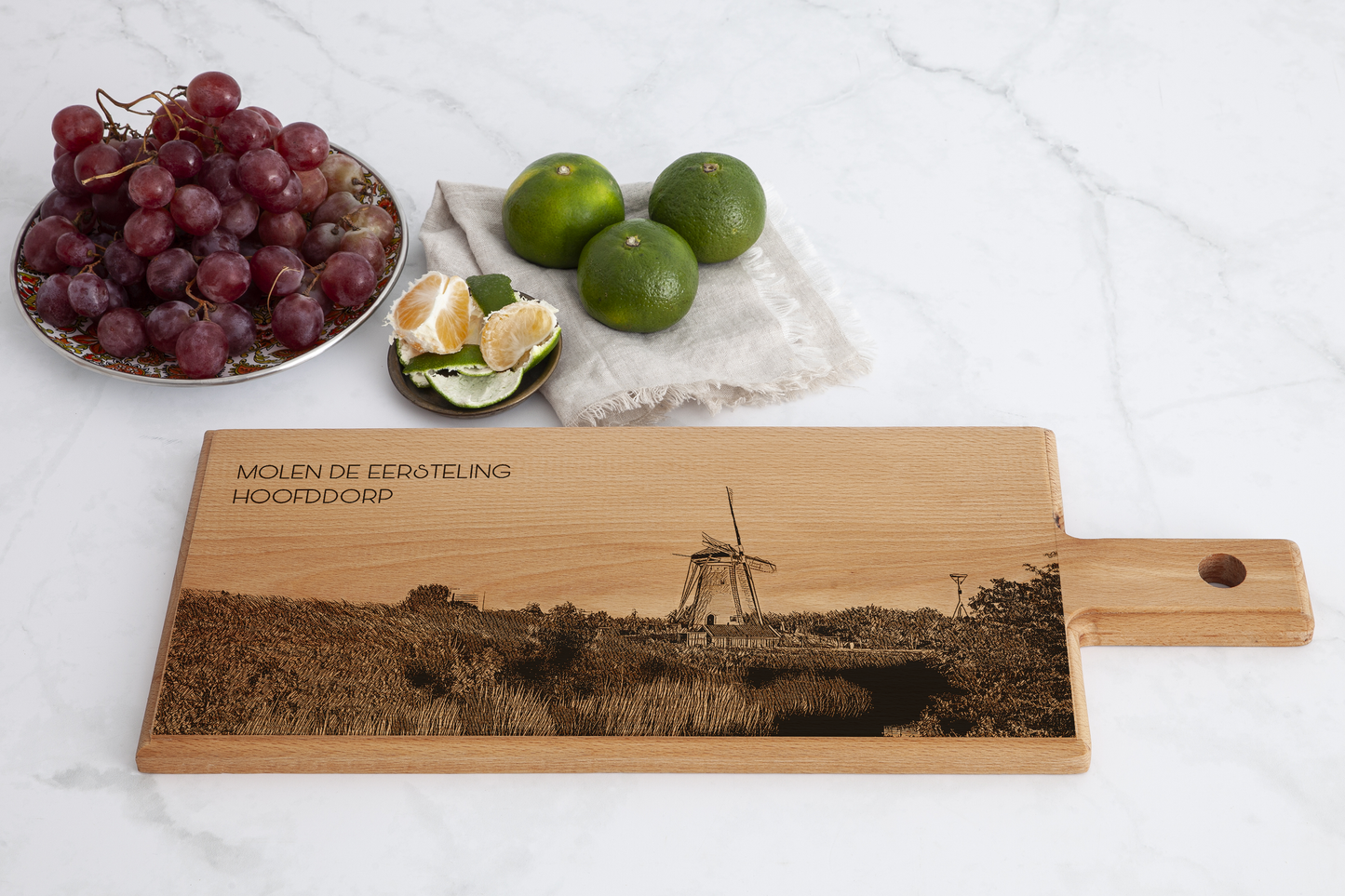 Hoofddorp Molen De Eersteling – Wooden Serving Board (49 × 17 cm)