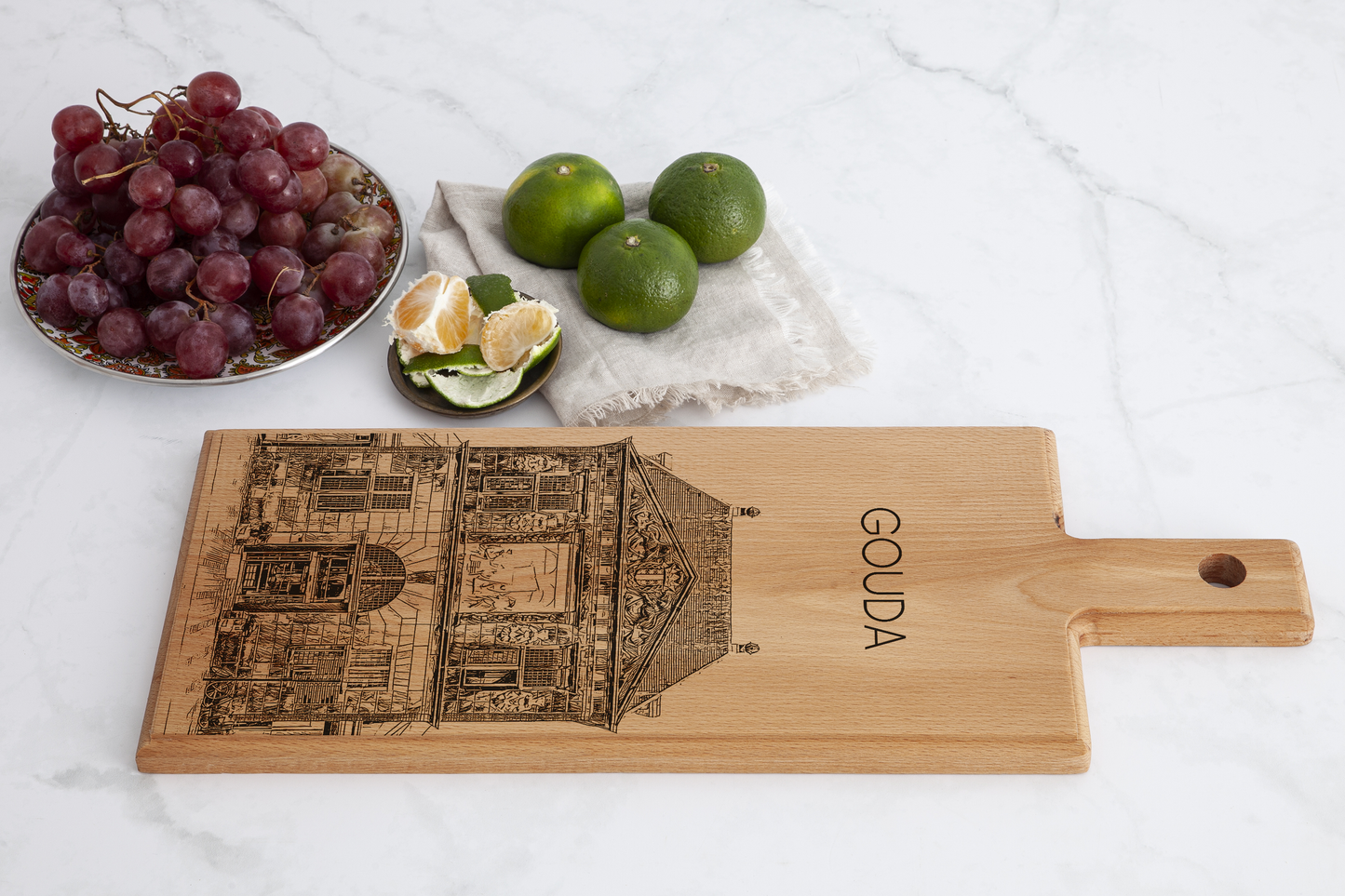 Gouda De Waag – Handmade Wooden Serving & Cheese Board (49 × 17 cm)