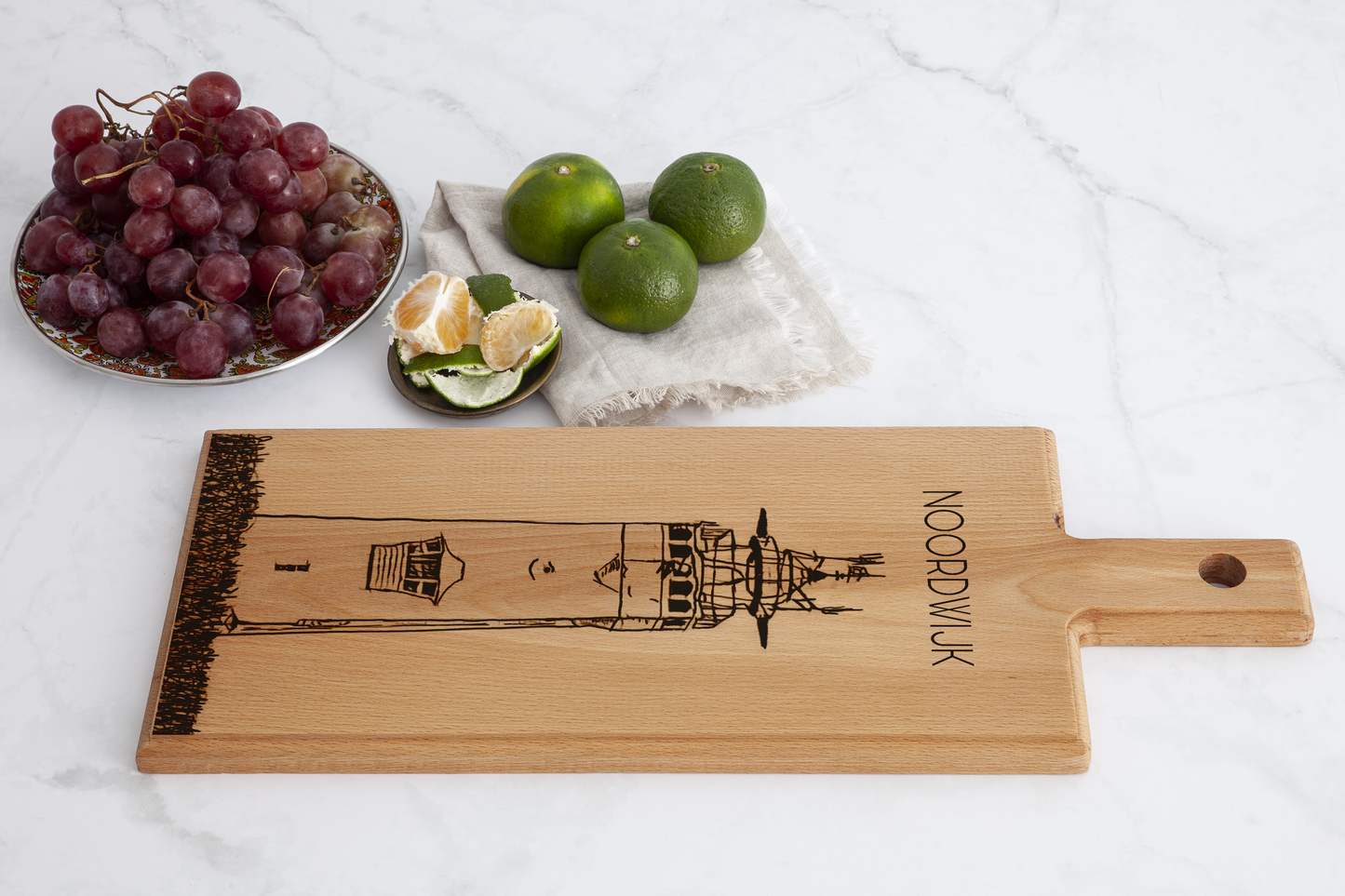 Noordwijk Vuurtoren Wooden Serving Board – 49 x 17 cm