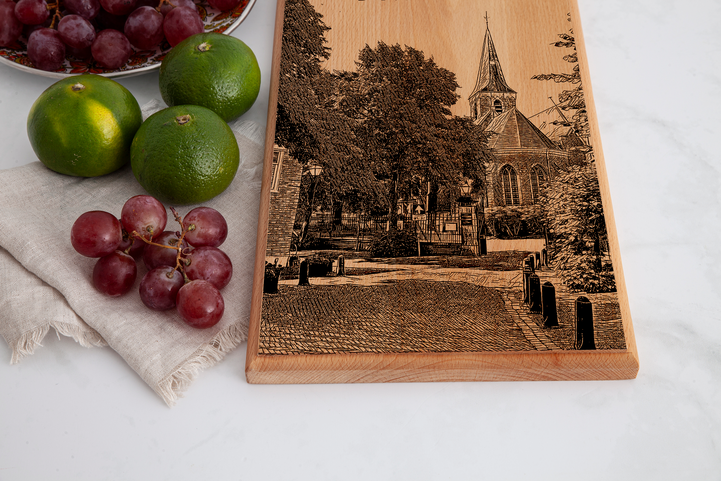 Wassenaar Dorpskerk Medium Serving Board - Beech Wood