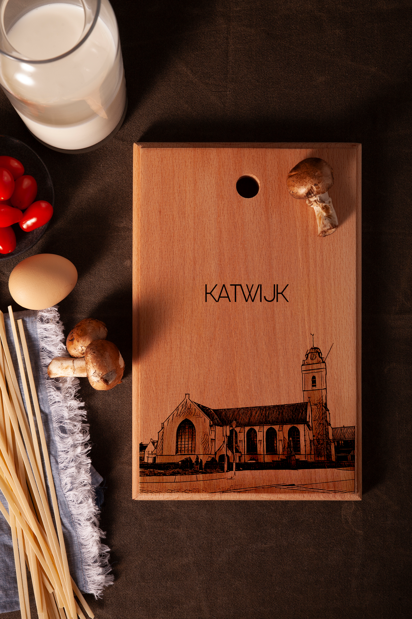 KATWIJK ANDREASKERK HANDMADE ENGRAVED CUTTING BOARD