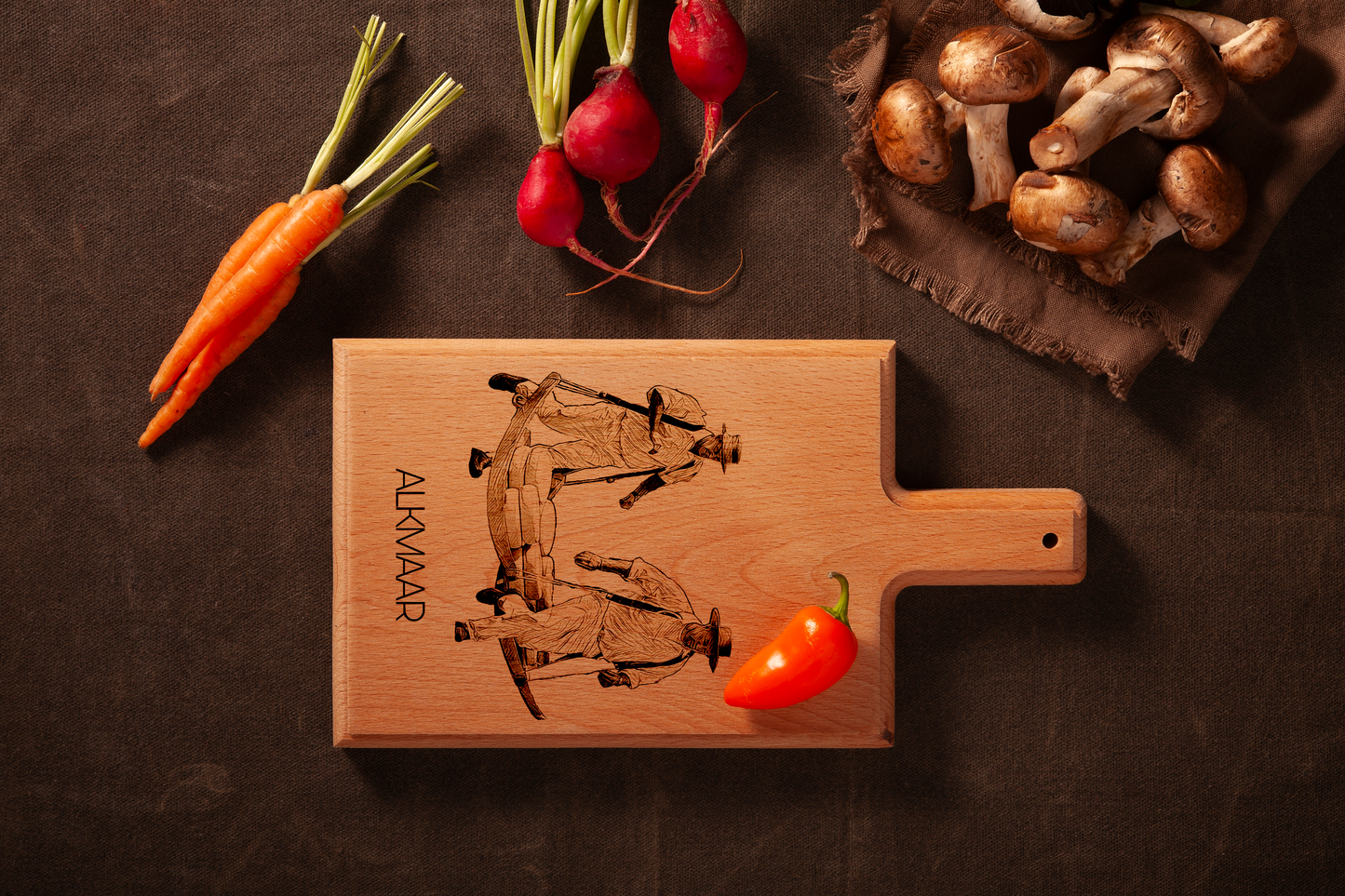 Alkmaar Kaasdragers Cheese Board - Beech Wood